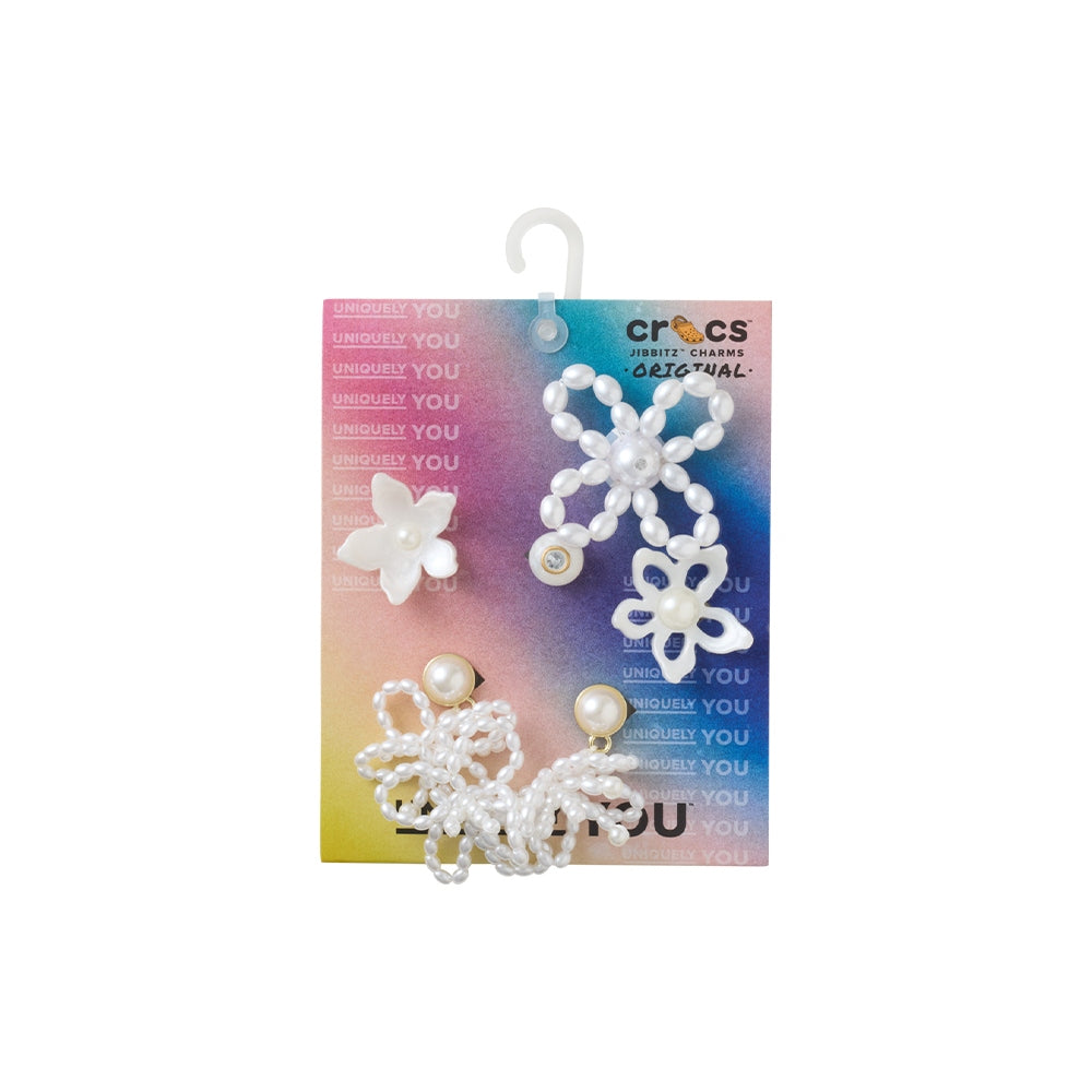 Jibbitz Crocs White Pearl Beaded 5 Pack CR.5310 JIB bianco perla multicolore - Charm accessori scarpe Crocs unisex