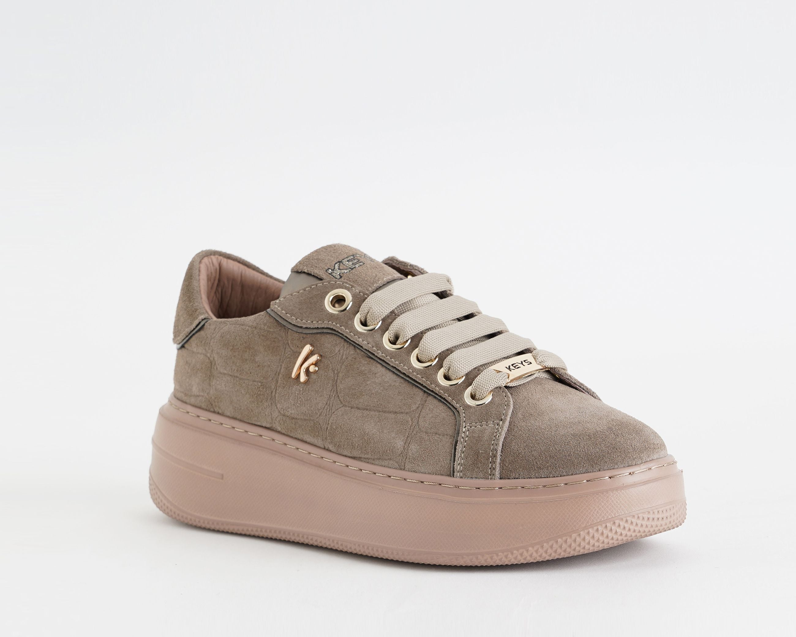 Sneakers con zeppa Keys K-13047 Taupe