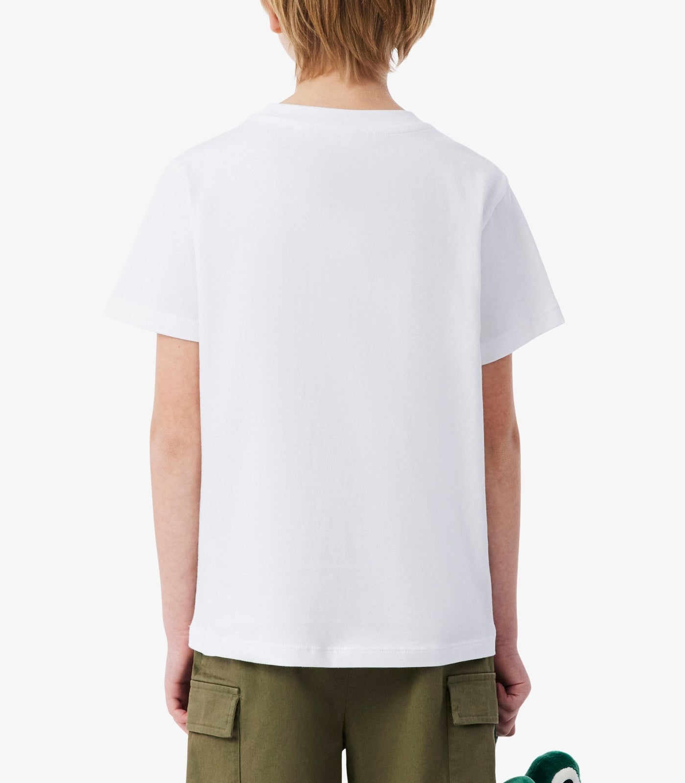 T-shirt Lacoste 947587 cotone biologico bianco – vista posteriore