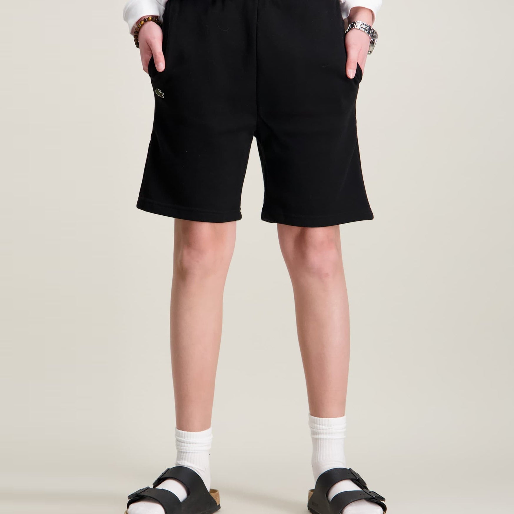 Shorts Lacoste LCB Core French Terry 947447-k96 Nero Unisex bambino