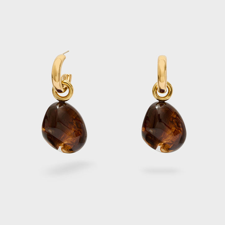 Orecchini Zoe pendenti NALI' LNOR0084 Oro/Caffè Donna