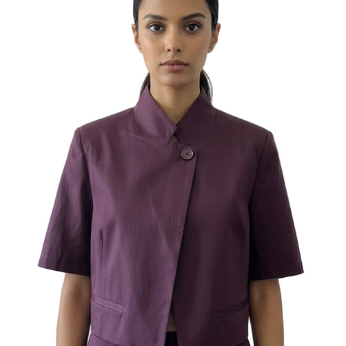 Blazer Cropped Boxy Vicolo TAB1865 Bordò
