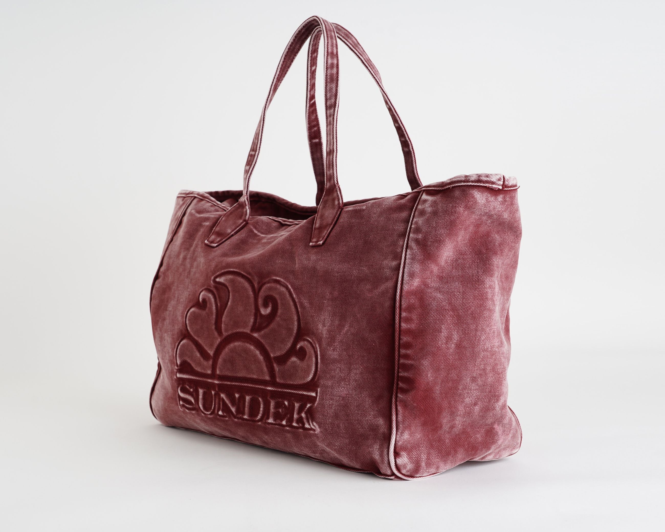 Borsa mare in cotone canvas Sundek AW030ABCV400 Deep Scarlet
