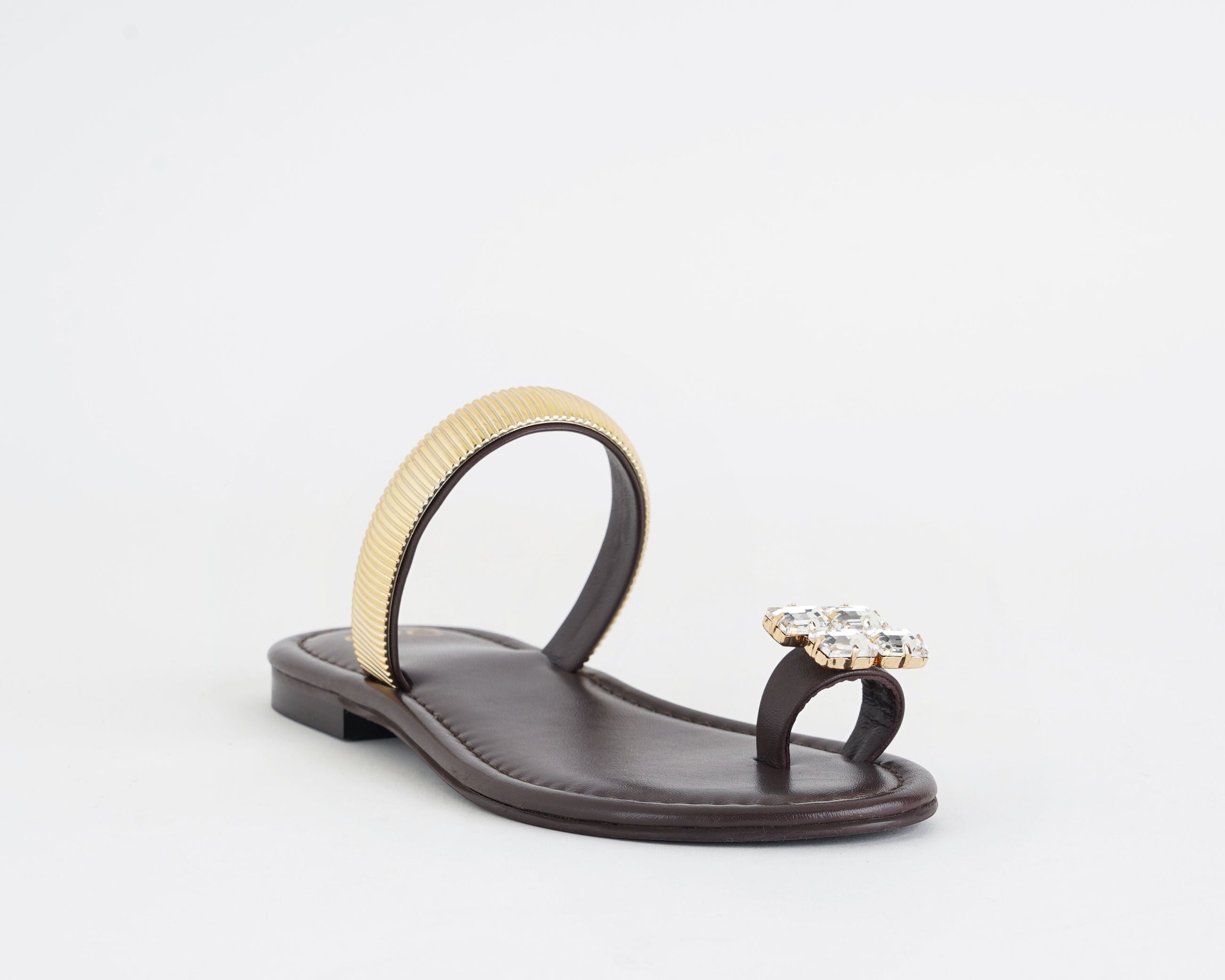 Sandalo basso donna EXE Margot KS.26.152 marrone, sottopiede in pelle e suola in gomma