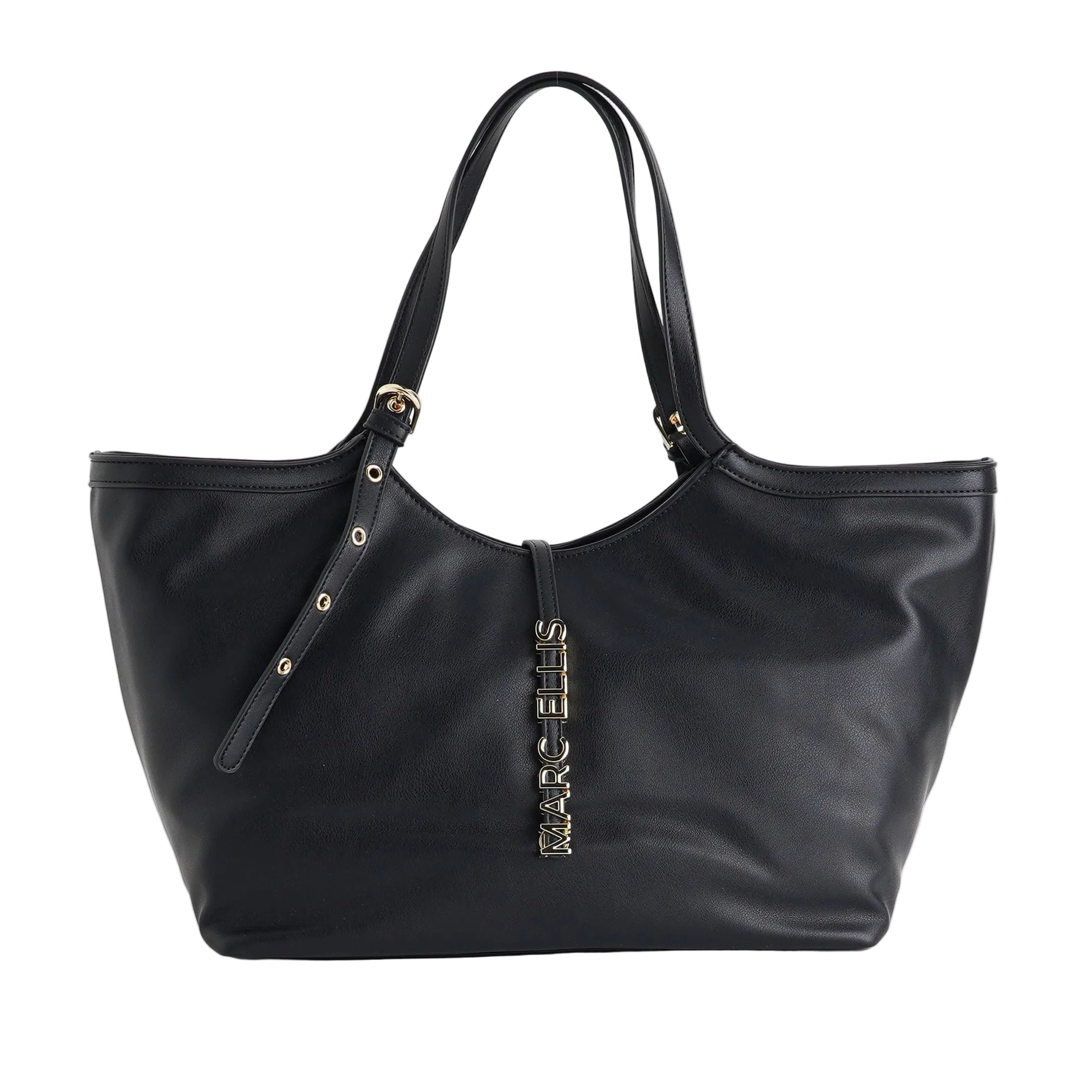 Borsa Marc Ellis Scarlett Macro Black/Gold - Visione Frontale