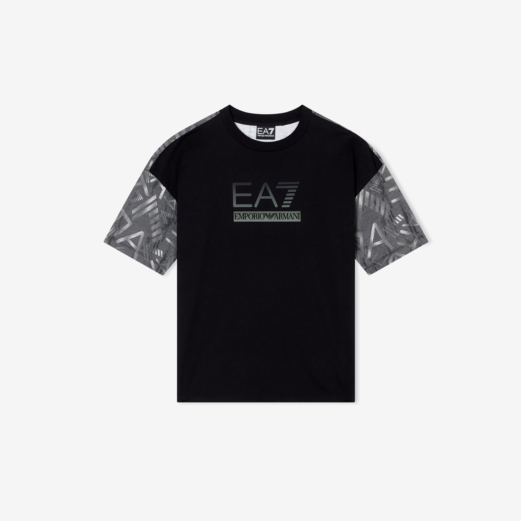 T-Shirt EA7 7B000179AF16548 Nero Bambino