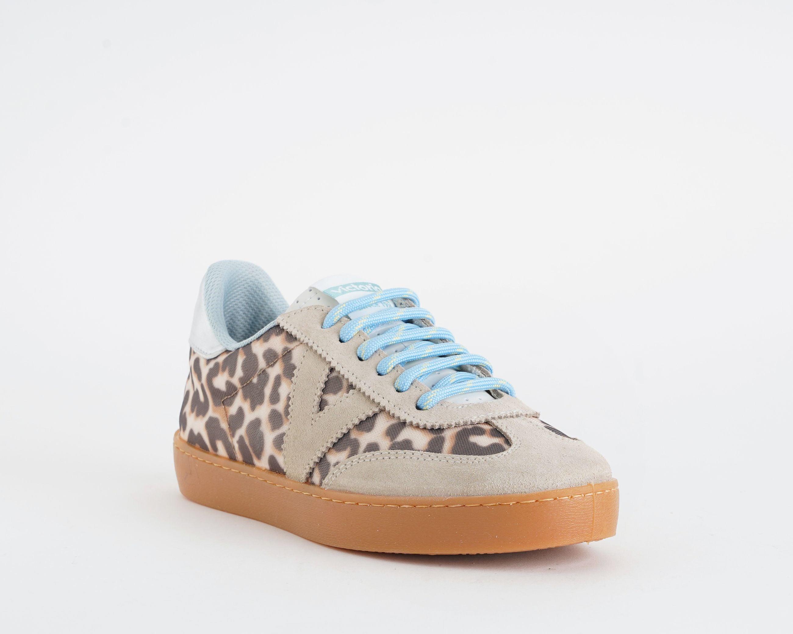 Sneakers Victoria Berlin 1126236 Beige/Leopard Donna – tomaia animalier con dettagli in camoscio