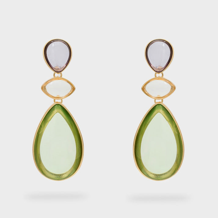 Orecchini pendenti Nalì Jean EMOR1865 Verde/Oro Donna