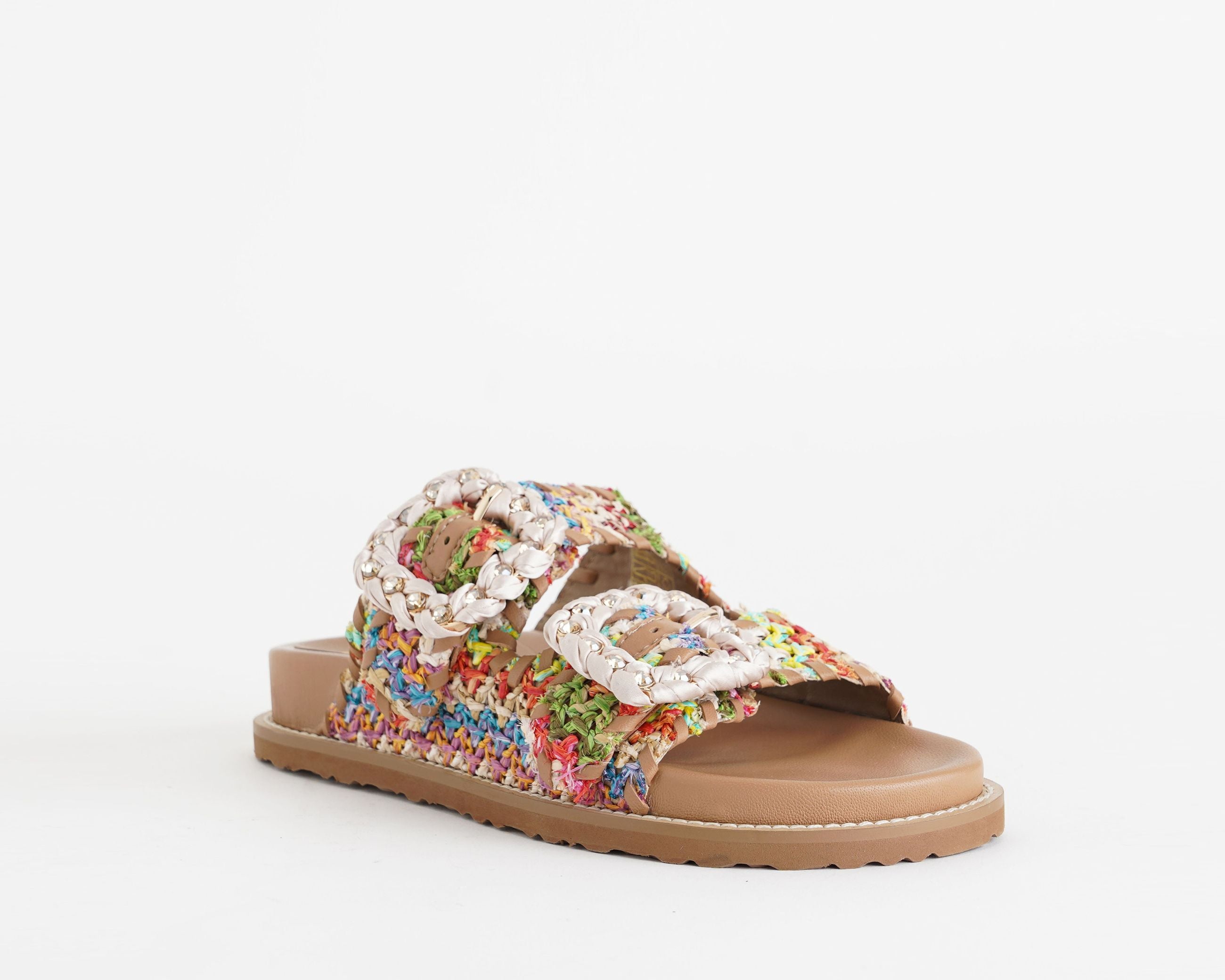 CORAL BLU CB.K226.02 Sandalo in rafia Multicolore