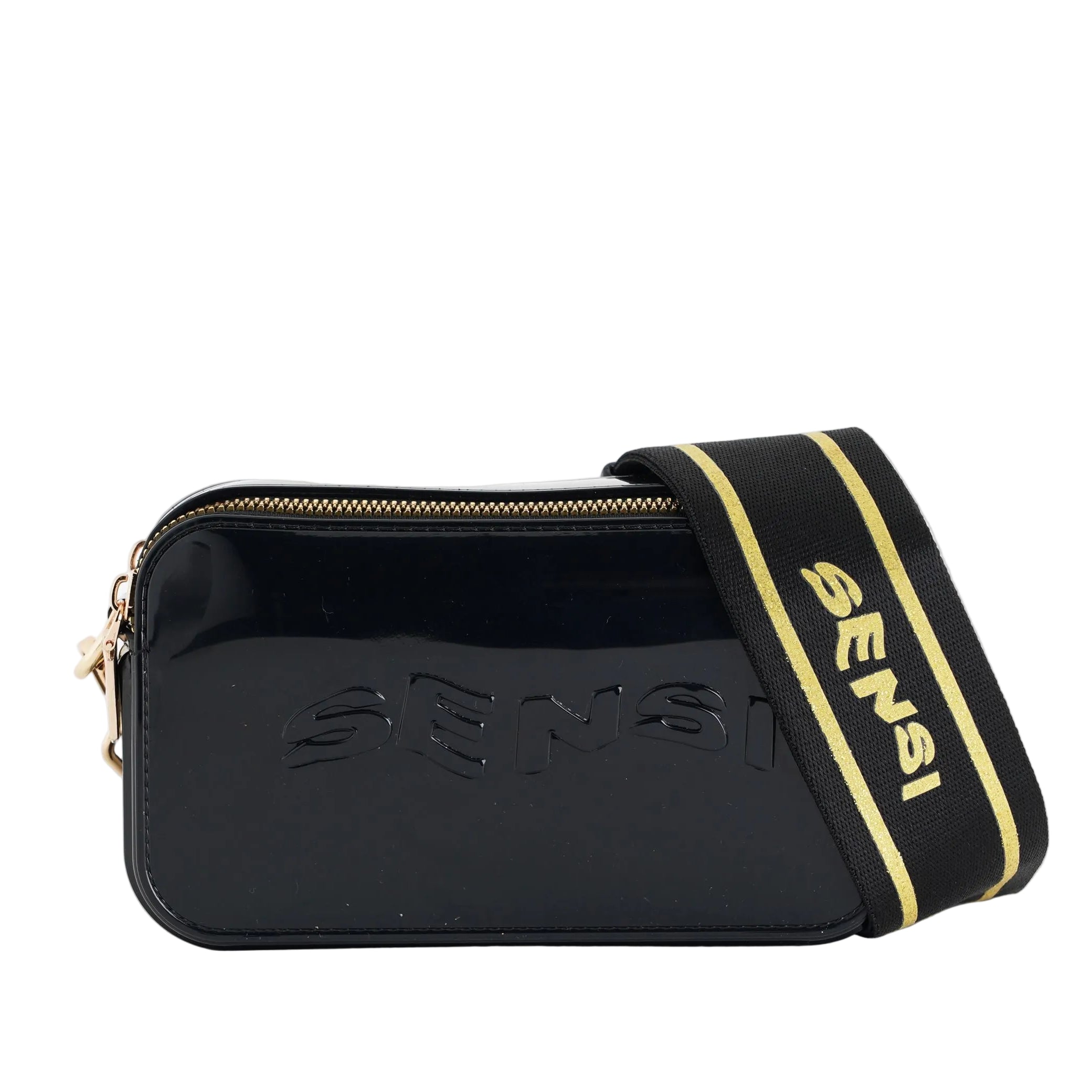 Borsa a tracolla in vernice Sensi 023/B Nero