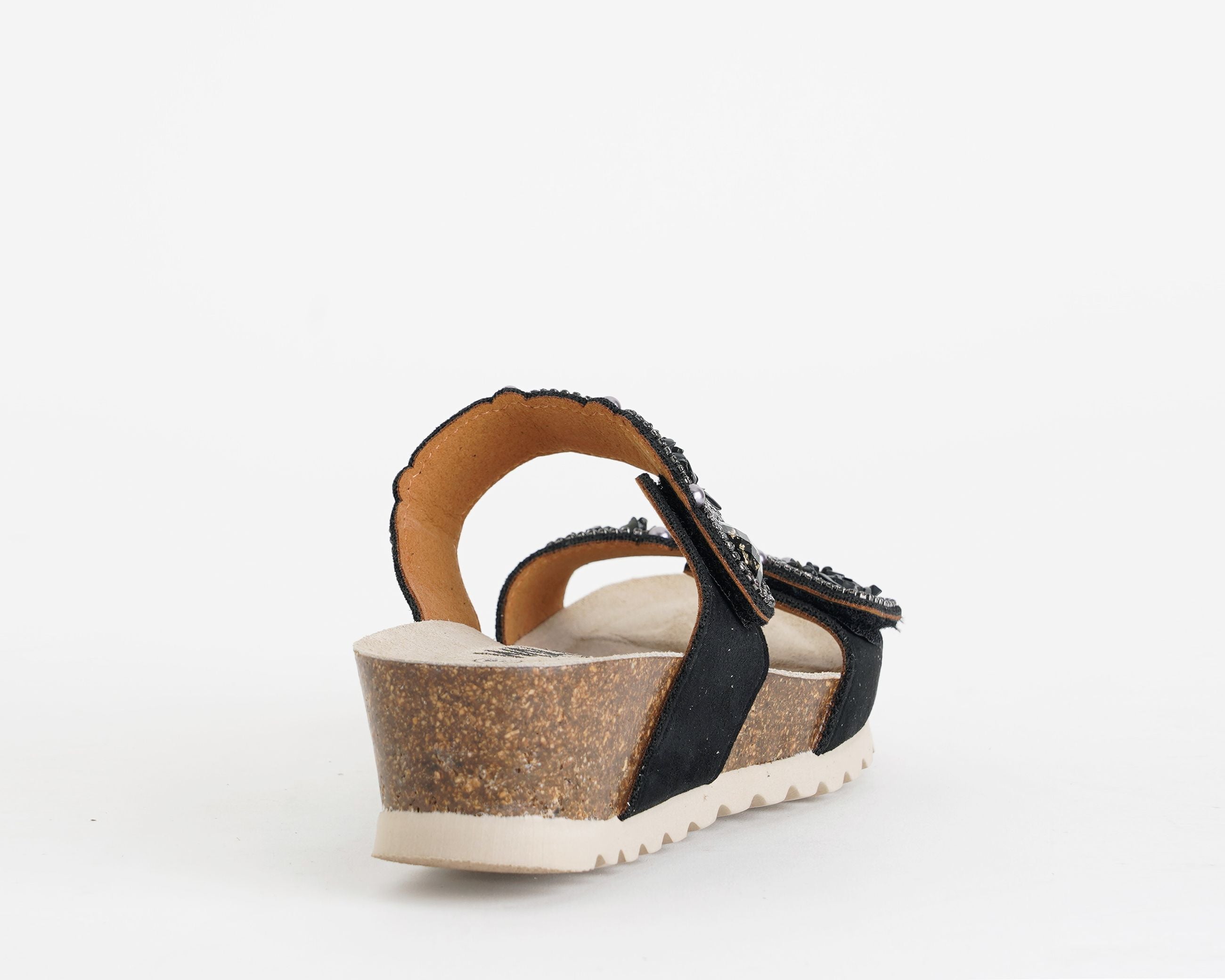Sandalo con zeppa Melluso 018182 Nero Donna