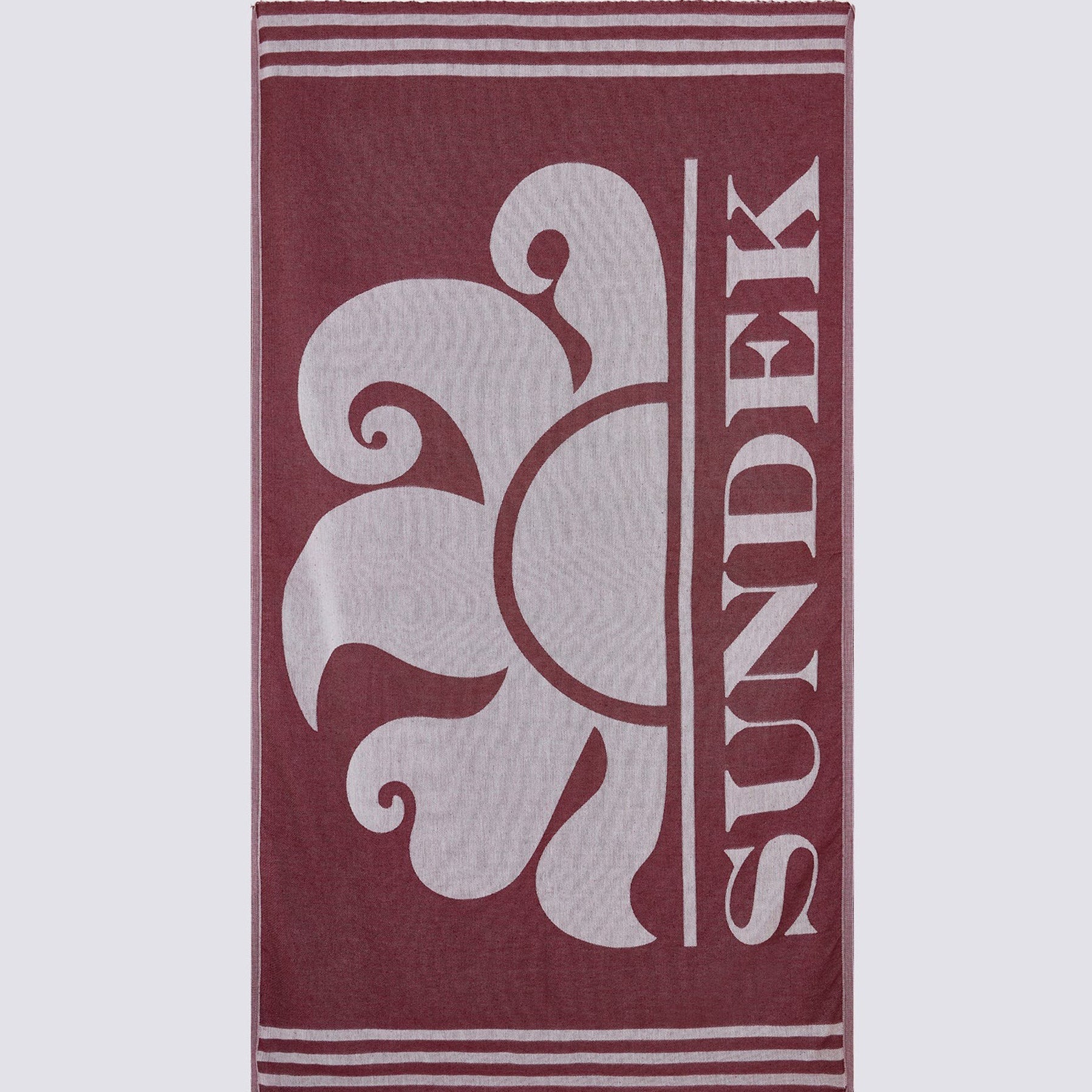 Telo mare Fouta Jacquard con logo Sundek AM401ATC1000 Deep Scarlet