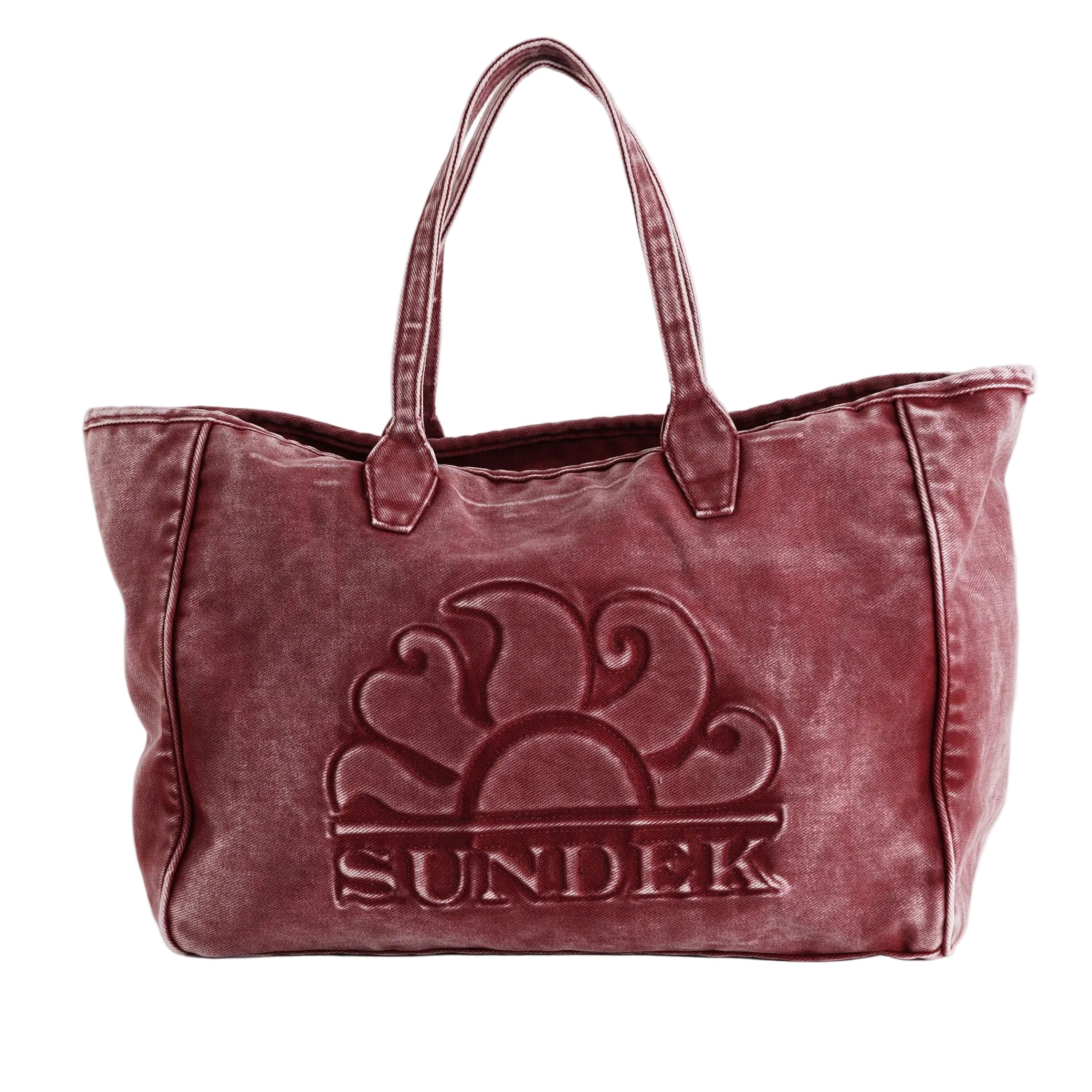 Borsa mare in cotone canvas Sundek AW030ABCV400 Deep Scarlet