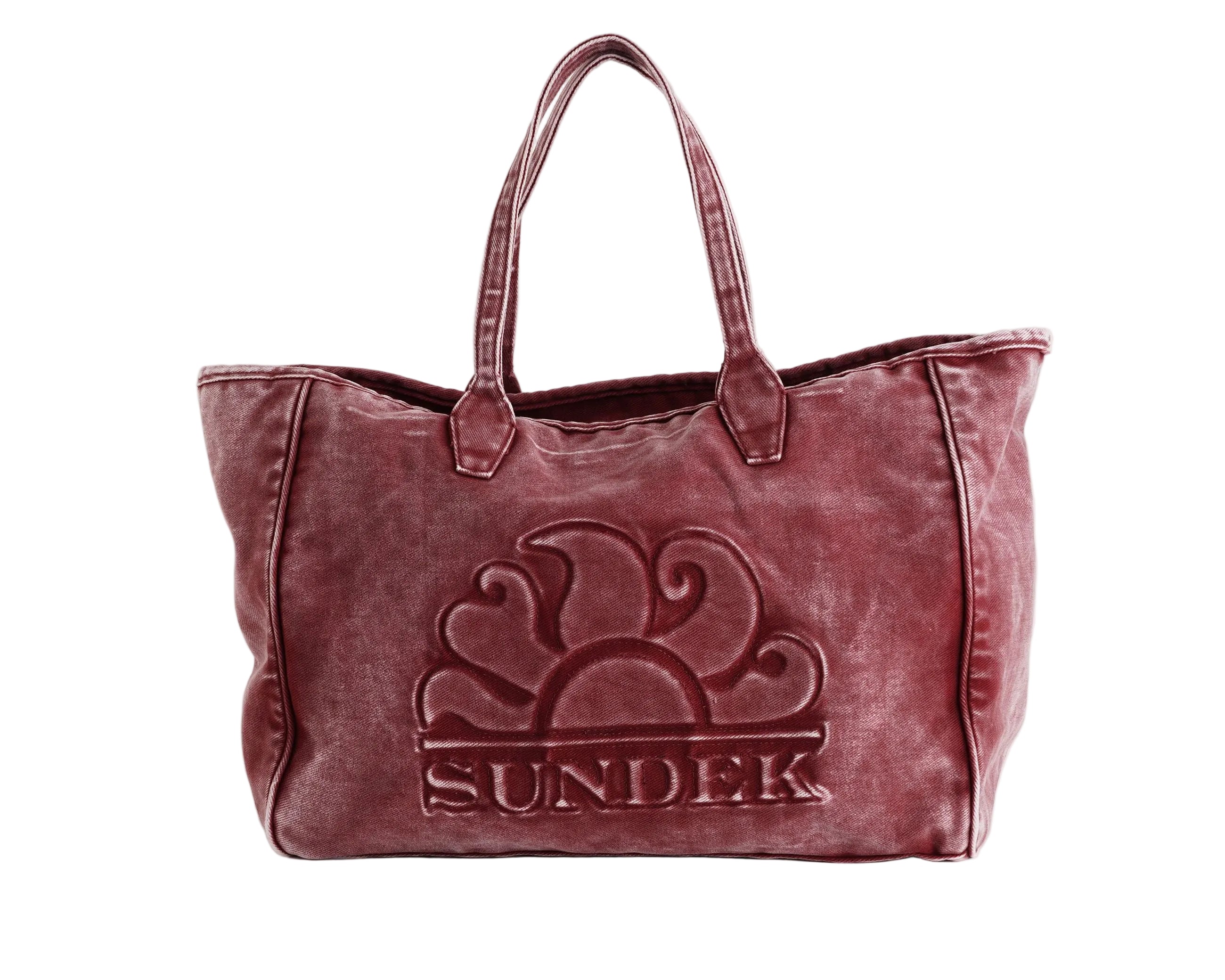 Borsa mare in cotone canvas Sundek AW030ABCV400 Deep Scarlet