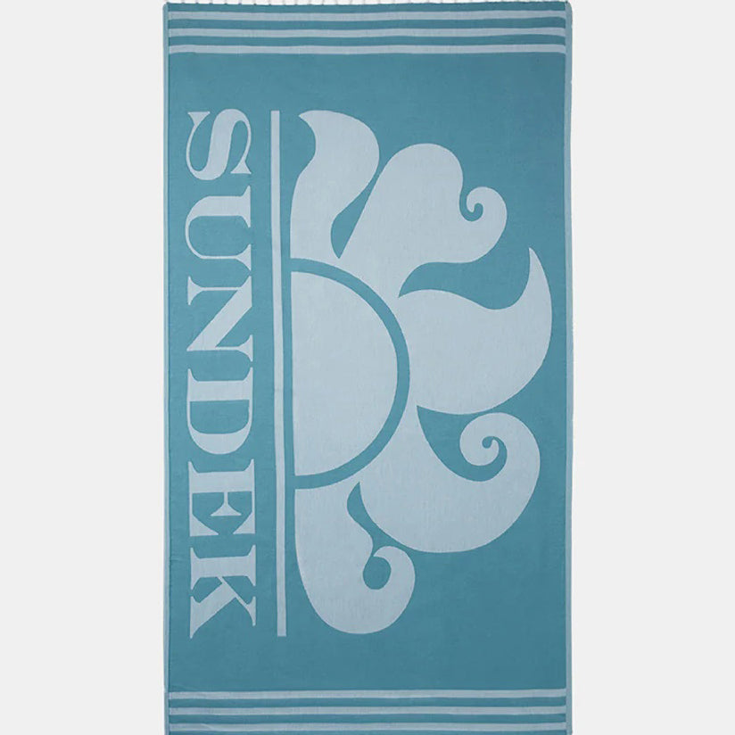 Telo mare Fouta Jacquard con logo Sundek AM401ATC1000 Blue Grass