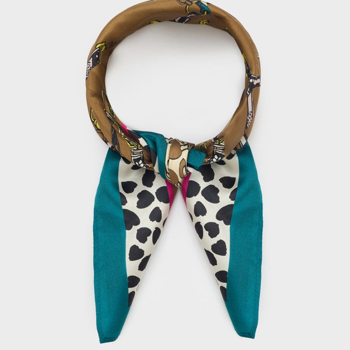 Foulard Nalì Katy KESC0017 Ocra/Celeste Donna