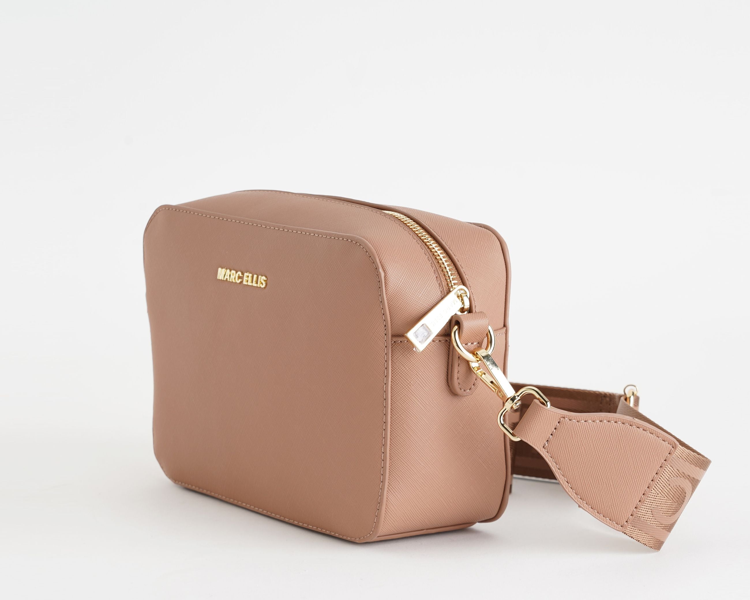 Borsa a tracolla Marc Ellis Peyton MF Donna Moka Mousse – Vista laterale