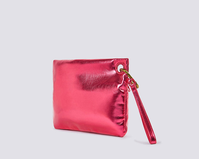 Clutch laminata con logo Sundek AW416ABPU7LA Pitaya
