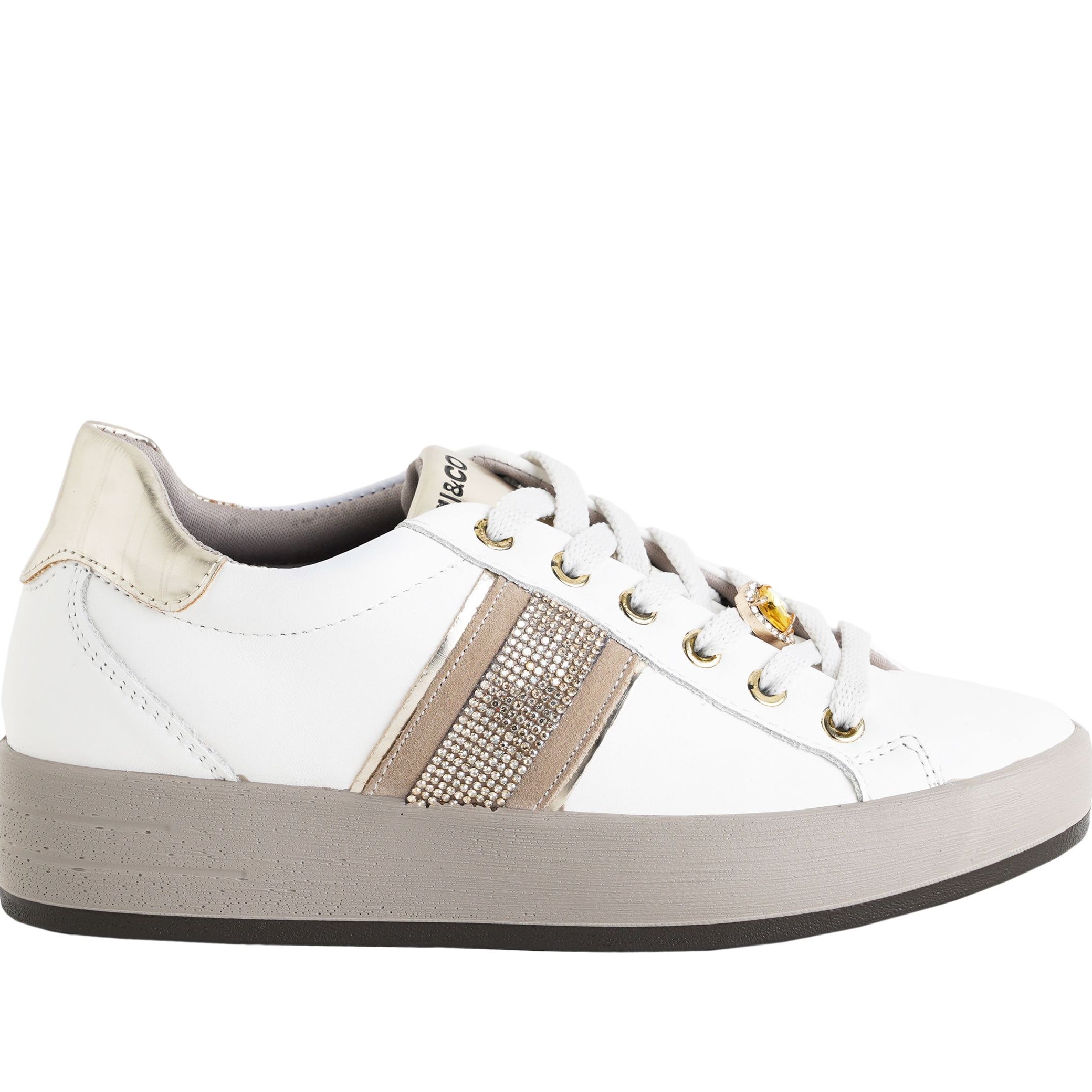Sneakers con platform IGI&CO 8668611 Bianco/Platino Donna