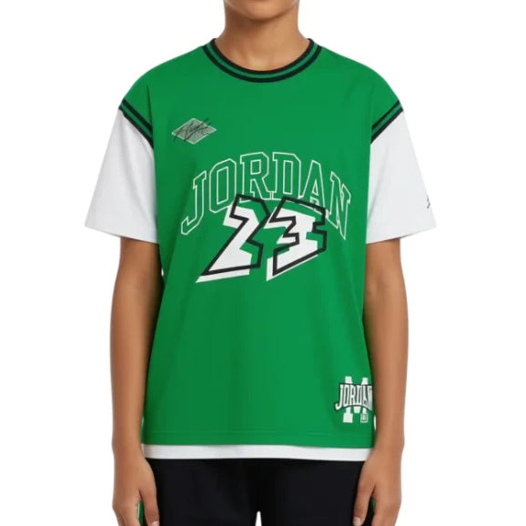T-shirt in jersey Jordan Dynasty 95F953-F4F colore Lucky Green — HADDAD JORDAN