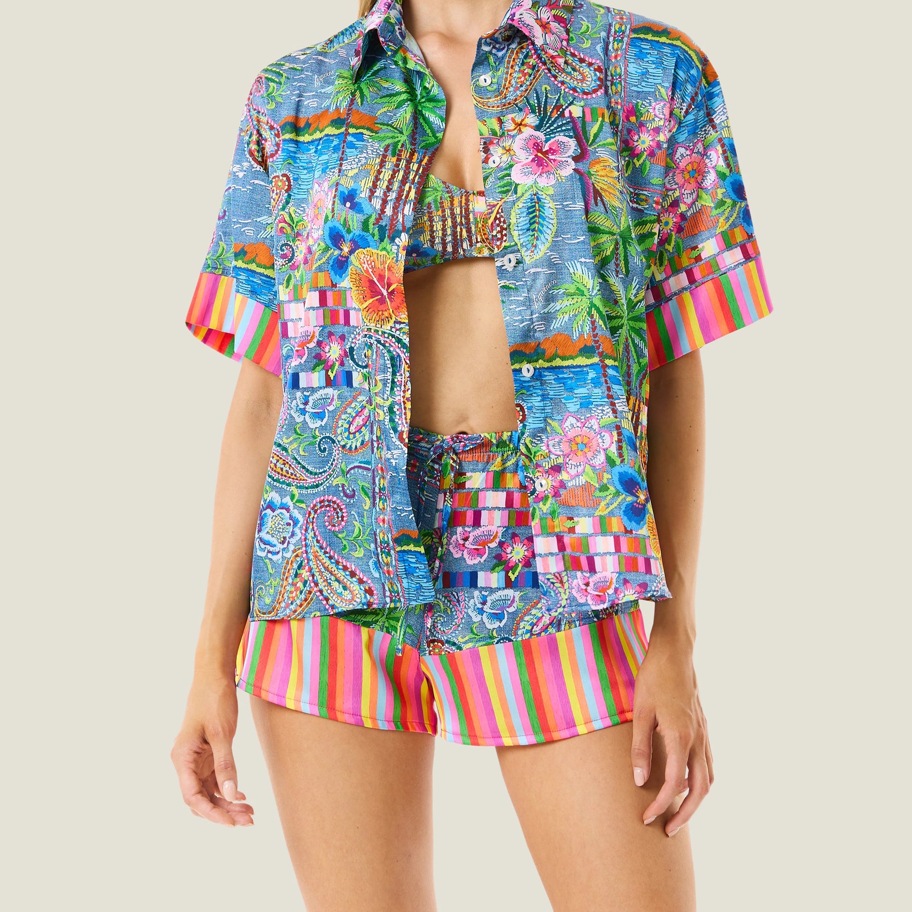 Camicia Denim Mexican 4Giveness 126WRWCM5690 Multicolore