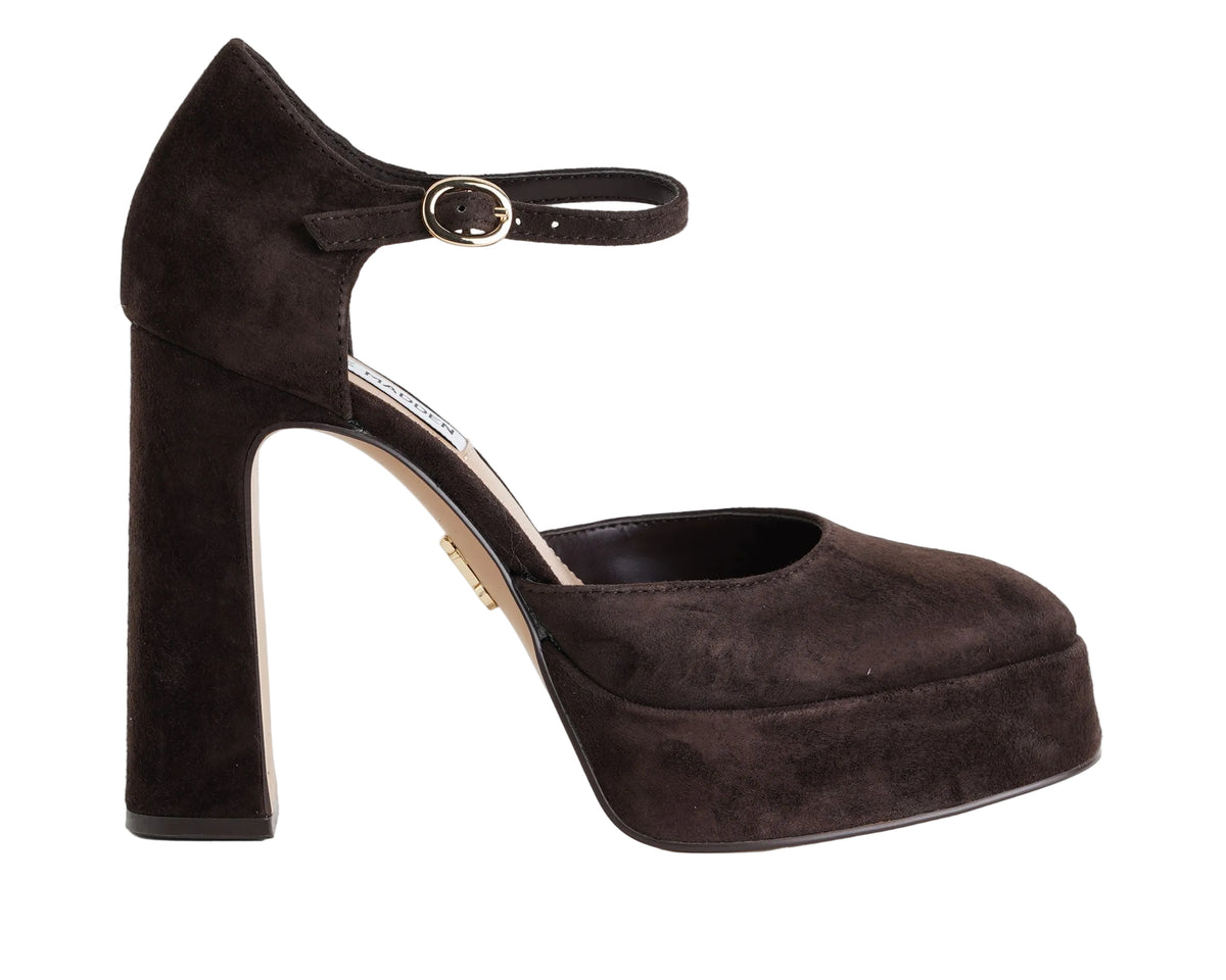 Sandalo alto Steve Madden SMSLEXIE-880 Suede Marrone Cioccolato