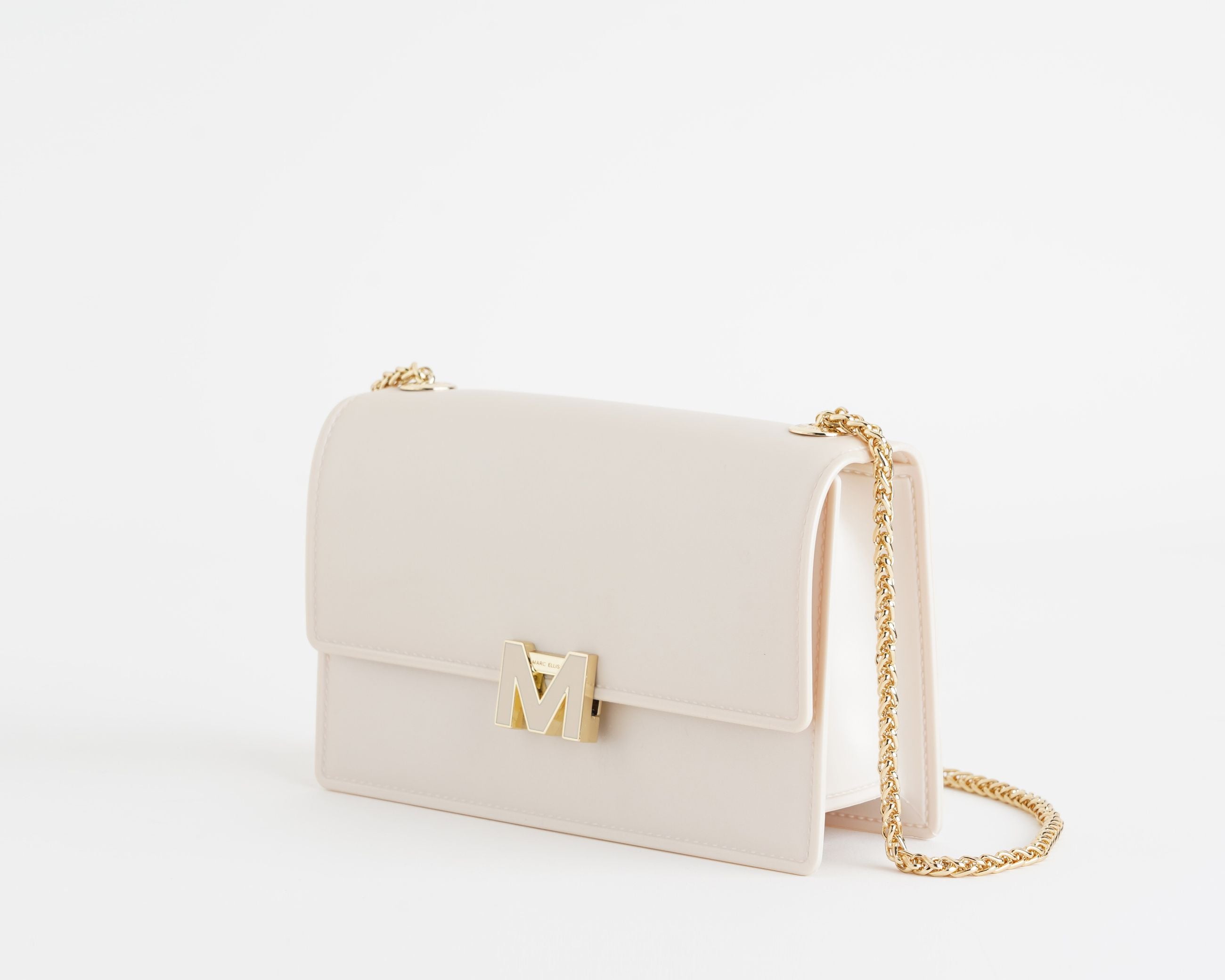 Borsa a spalla Marc Ellis Supermee M Beige – Vista laterale
