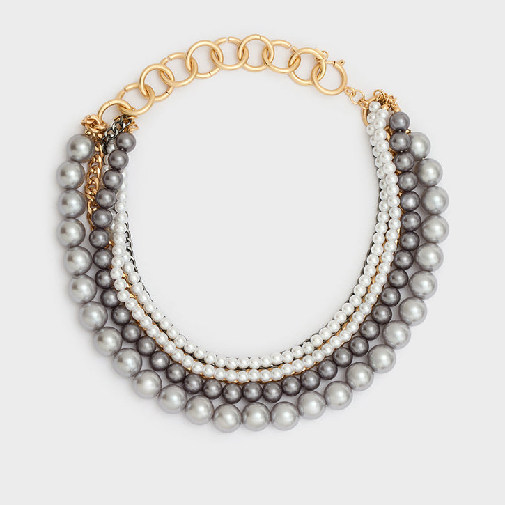 Collana NALI' multifilo perle EMCL1027 Oro/Argento Donna