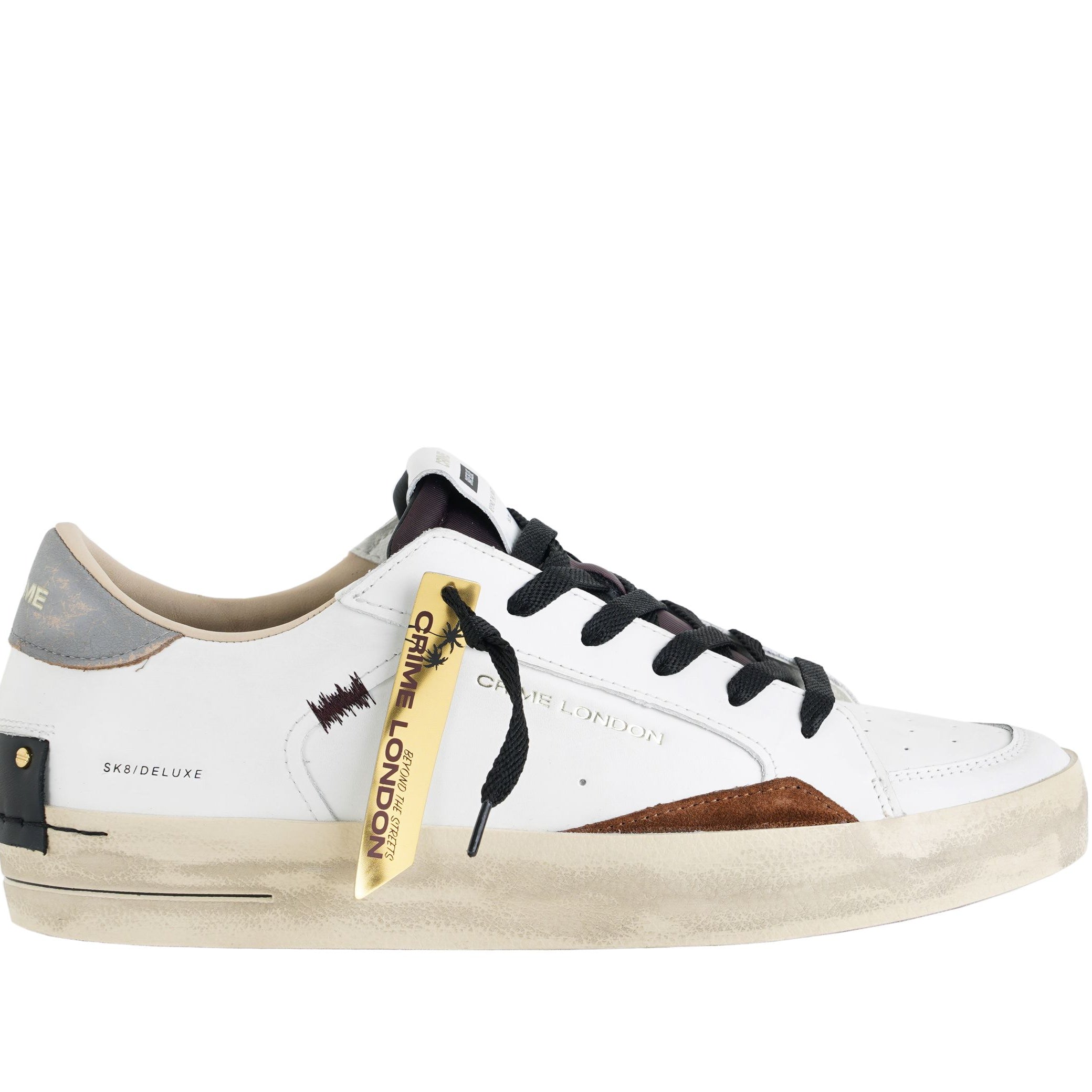 Sneakers CRIME LONDON SK8 DELUXE OAK FOG 11104AA8.10 WHITE Uomo