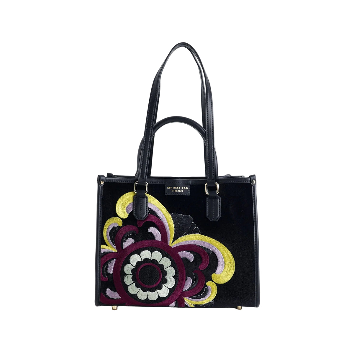 Borsa a spalla My Best Bag Atena Mandala F2-MYB-3009 Nero Donna