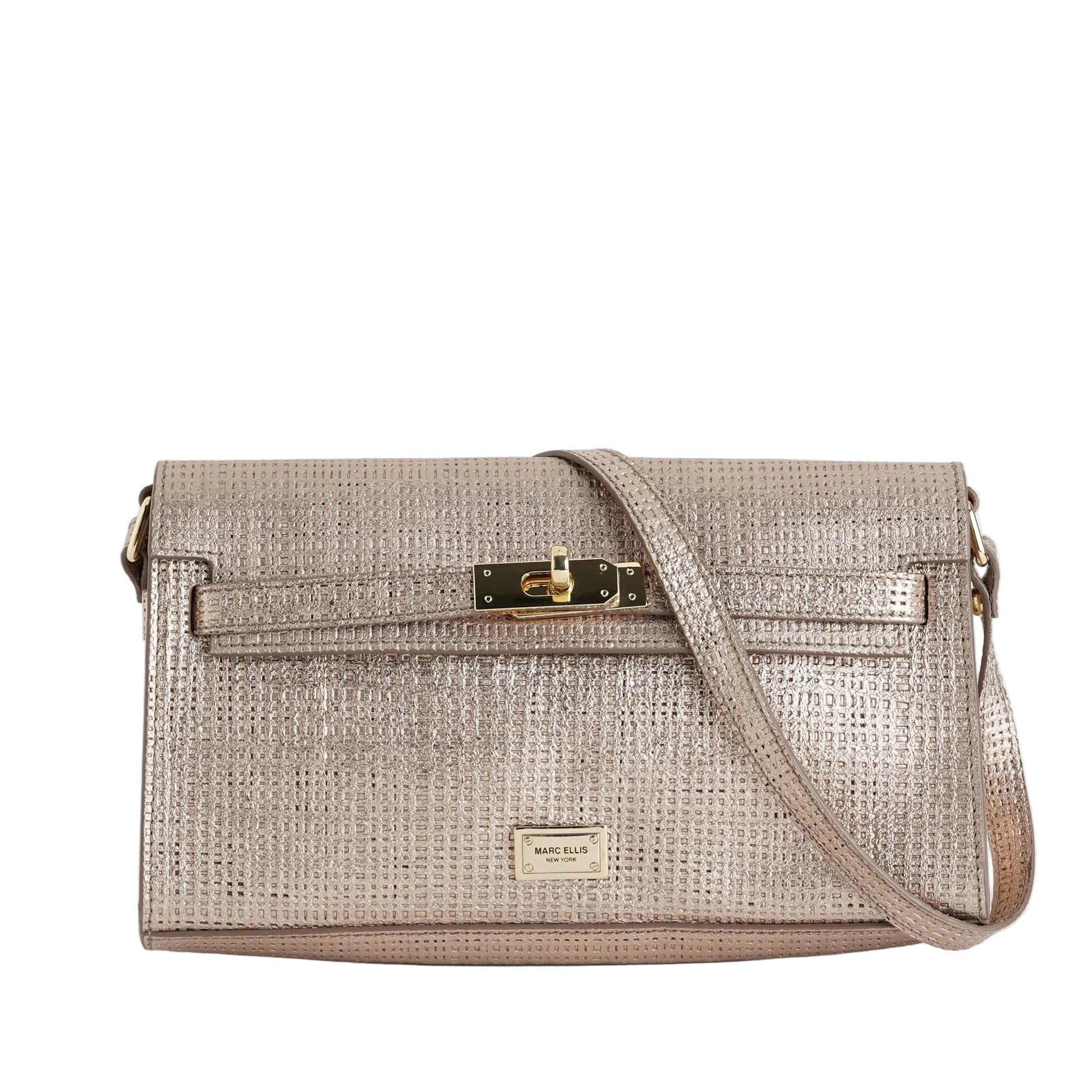 Borsa a tracolla Marc Ellis Ivory Bl Light Bronze/Gold