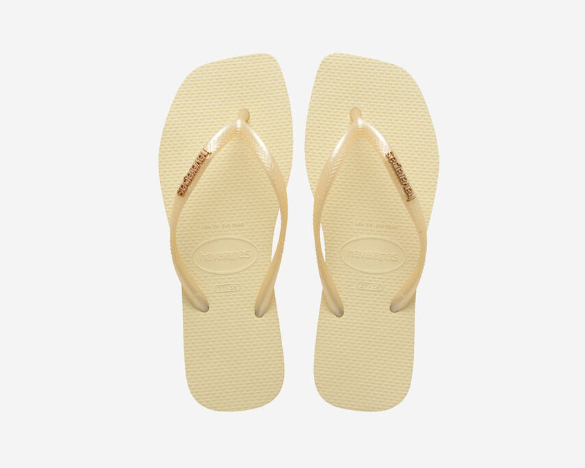 Sandalo Mare Havaianas Square Logo Metallic 4148257 Buttercream (09256)