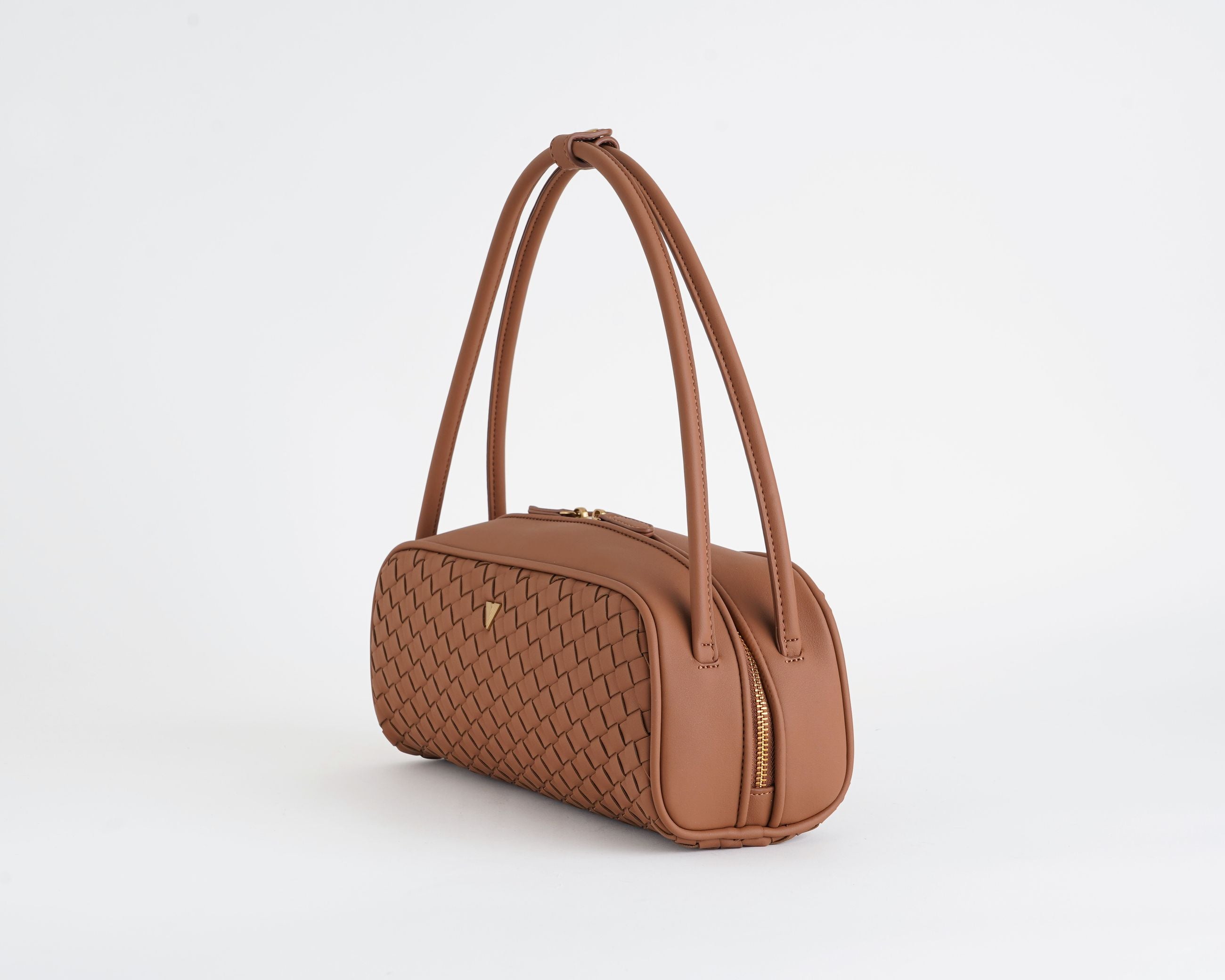 Borsa a spalla Vicolo Hicari Bag XAB0039 ecopelle intrecciata bruciato donna vista laterale