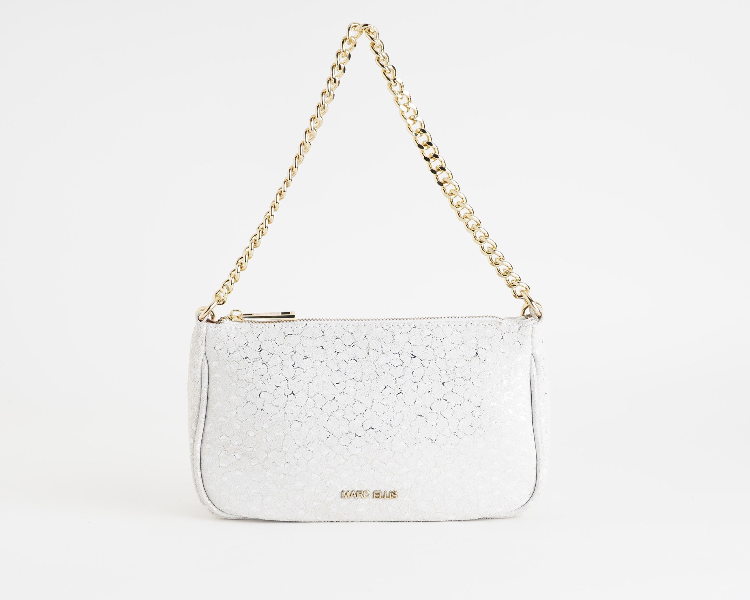 Borsa a spalla Marc Ellis Amber Kc Off Blanc/Gold