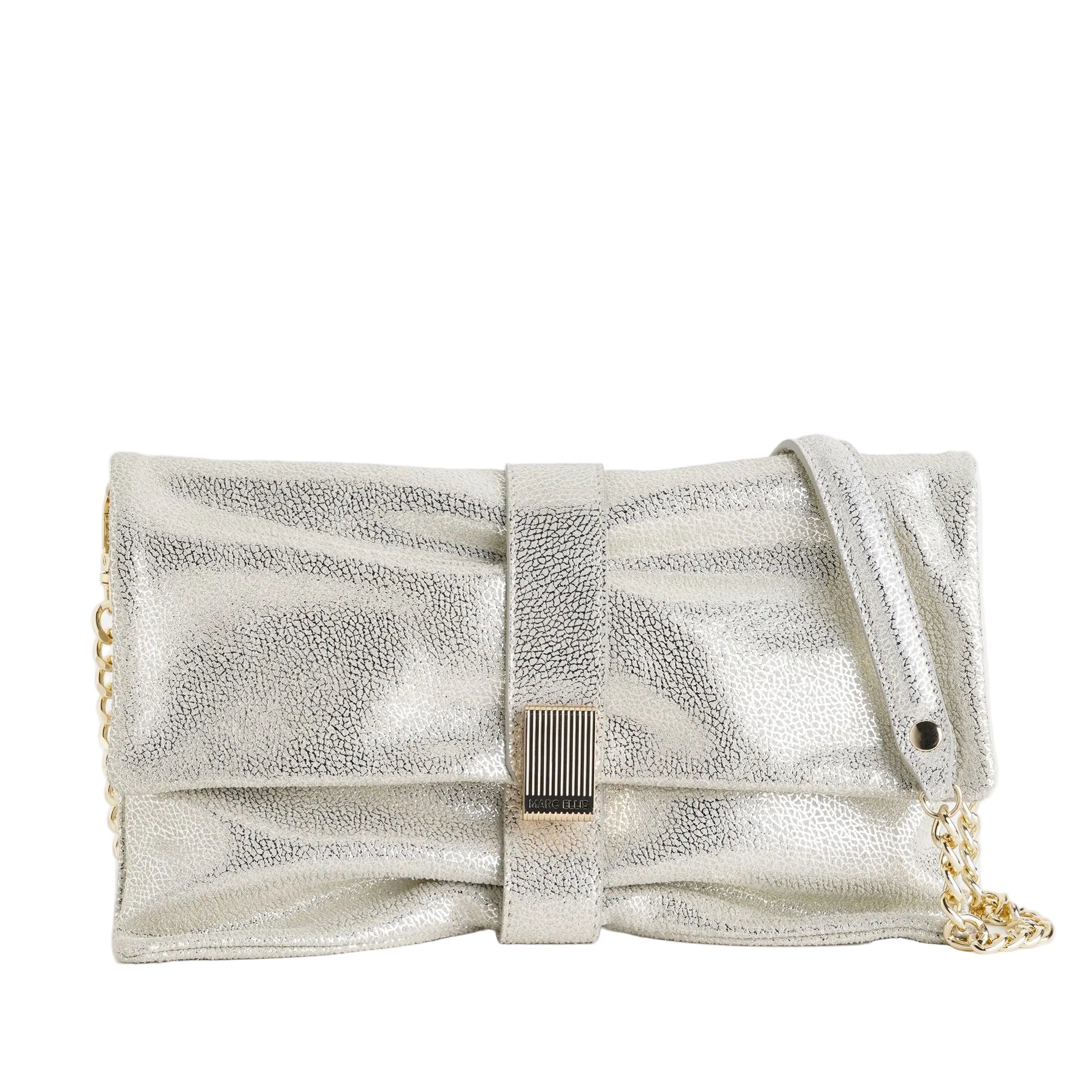 Pochette in suede Marc Ellis Gold/Gold