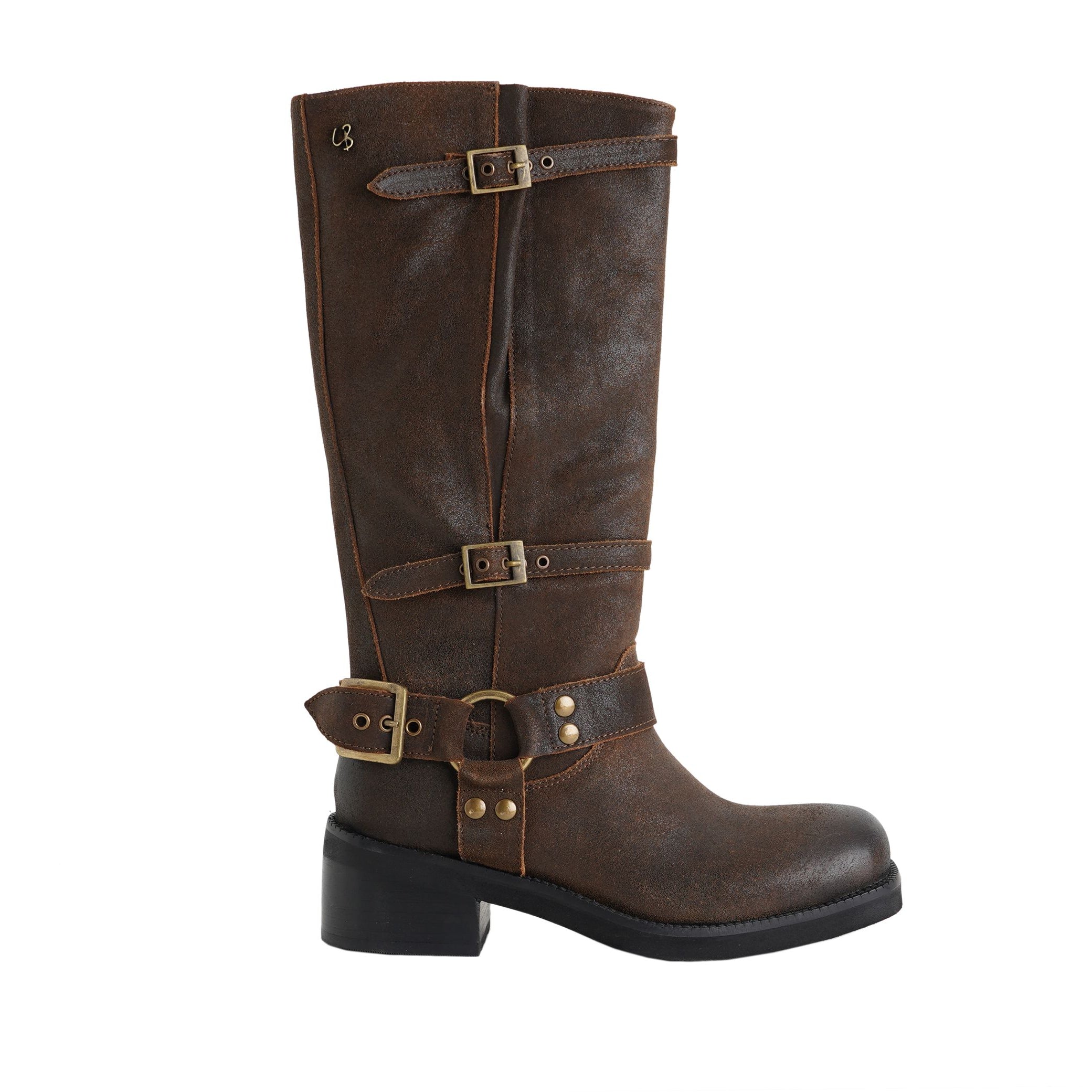 Stivale biker CORAL BLU CB.G325.52 Testa di moro Donna