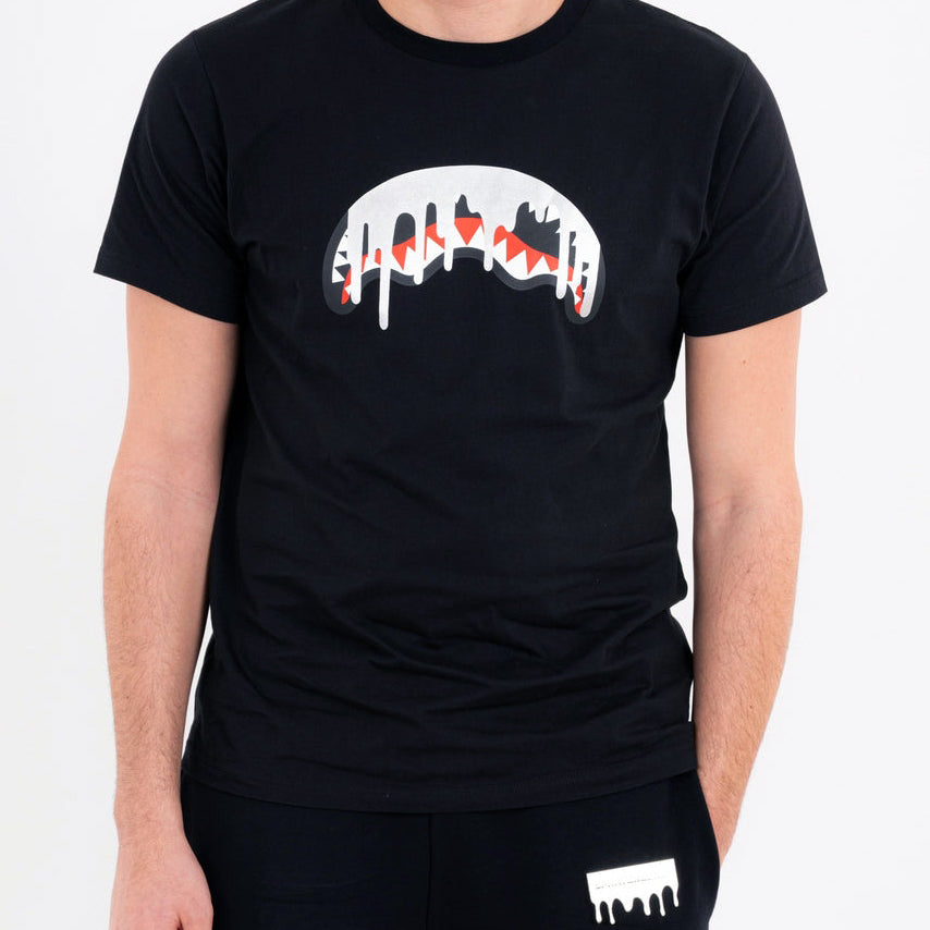 T-Shirt Sprayground Silver Drip SP996BLK Nero Uomo