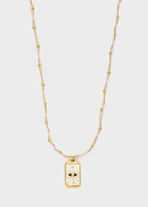 Collana Nalì Cordis con Pendente Cuore LNCL0196 Oro/Panna