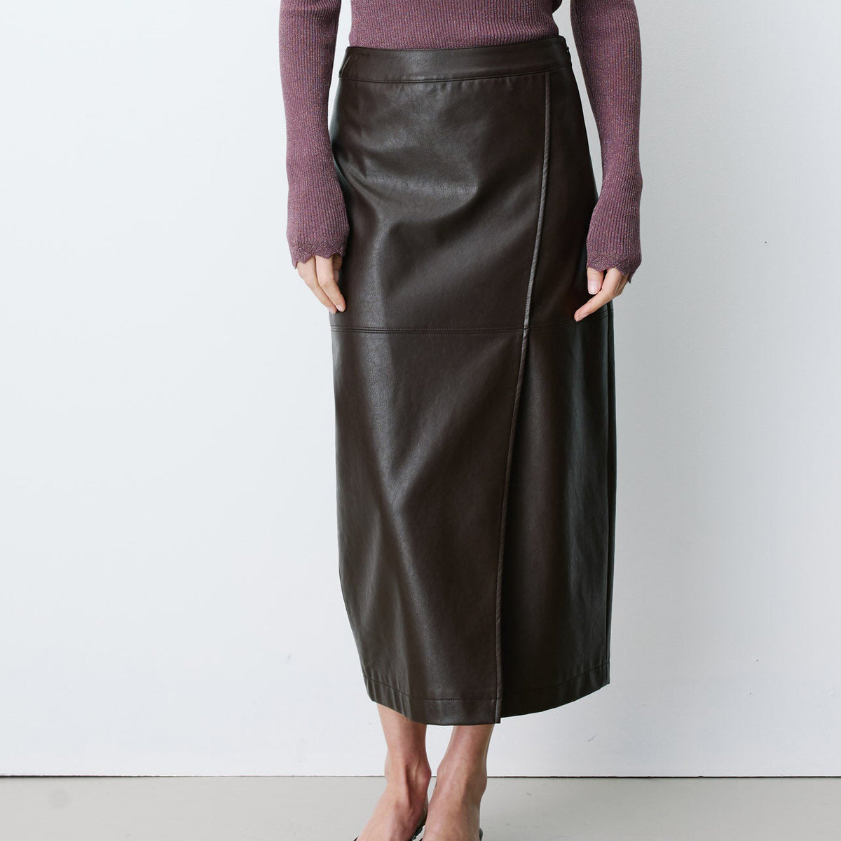 Gonna midi Grace&Mila Aenor FW2613024 Chocolat Donna