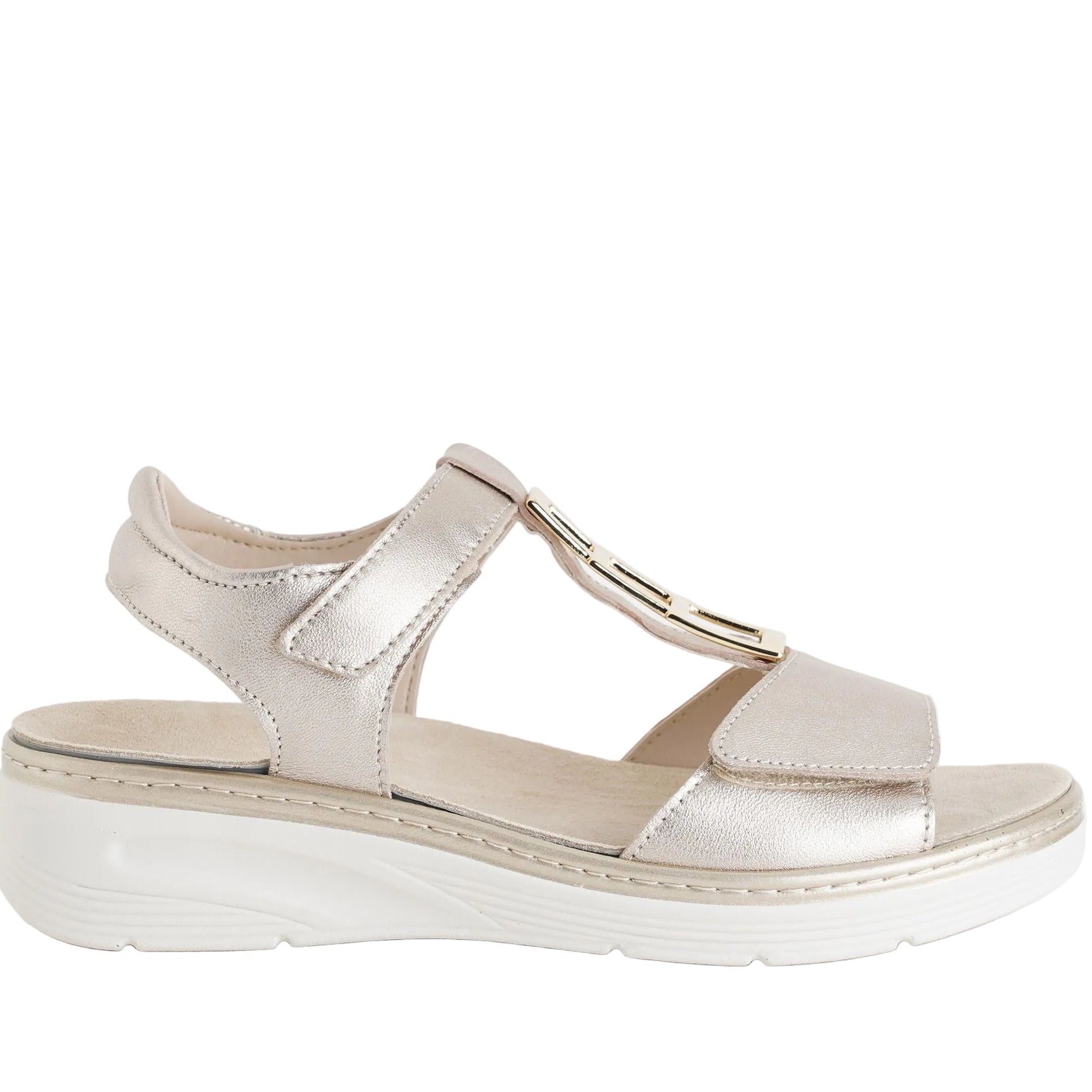 Sandalo con mini zeppa MELLUSO 019285 Platino