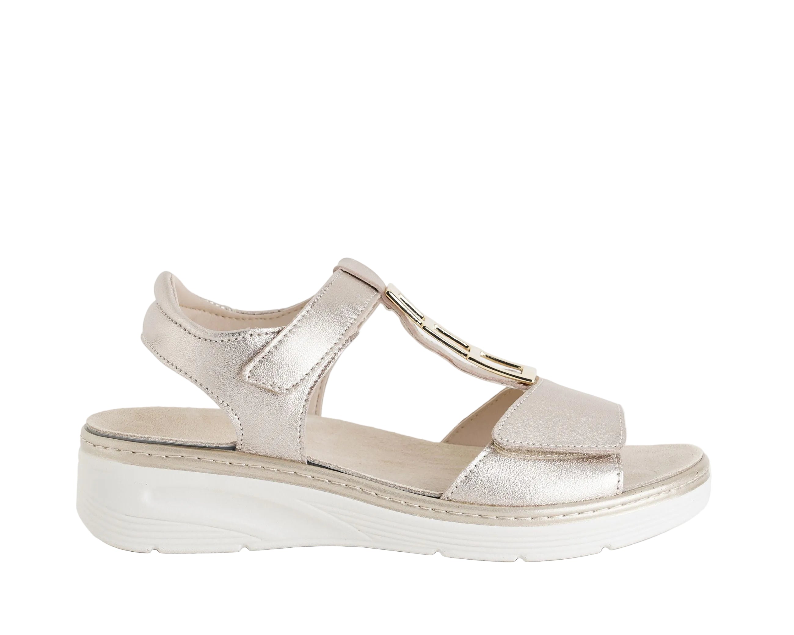 Sandalo con mini zeppa MELLUSO 019285 Platino