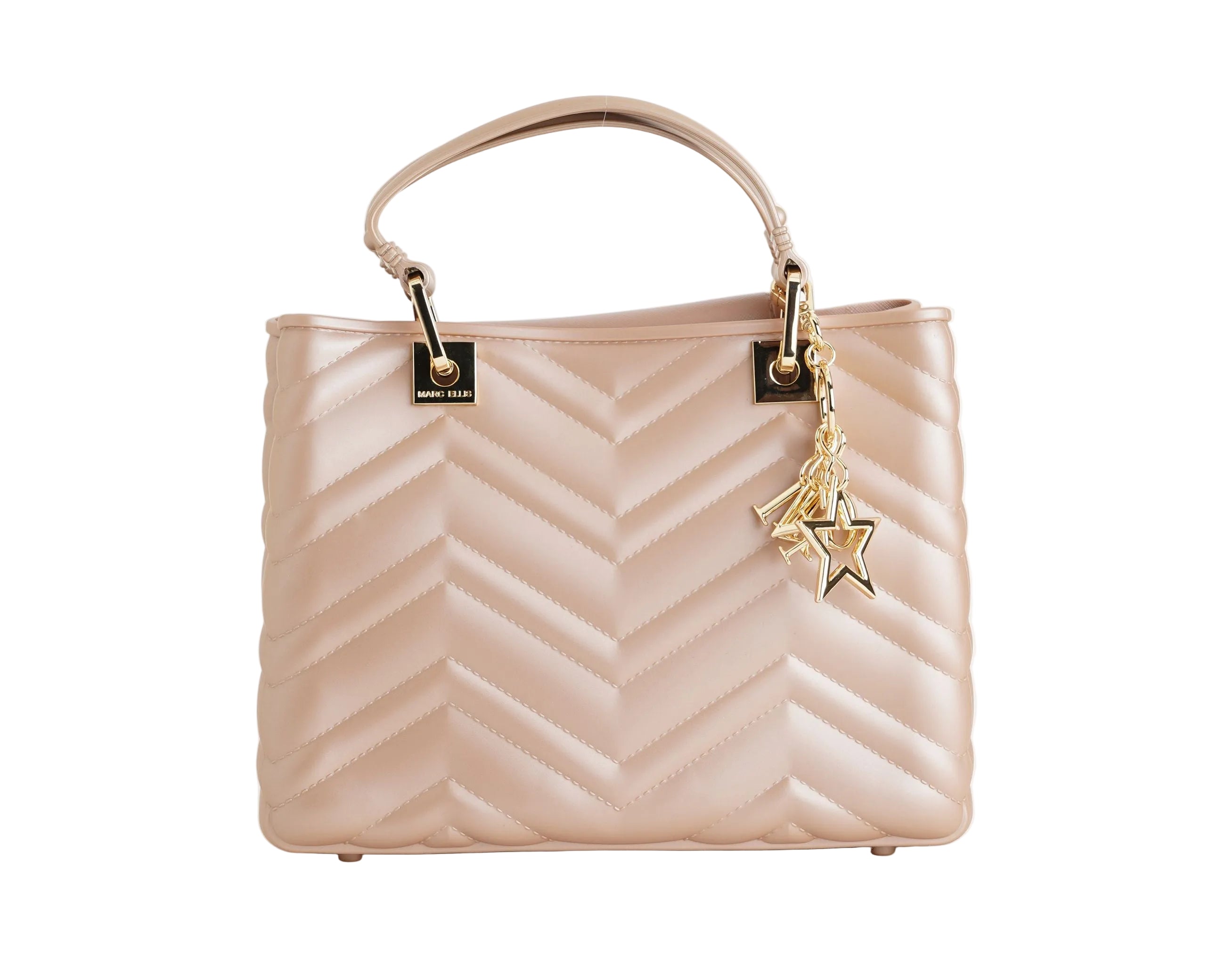 Borsa a mano Marc Ellis Krissy Wave M Donna Moka Mousse Light Gold - Vista frontale