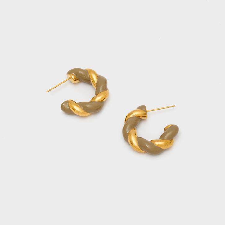 Orecchini Leah cerchio NALI' MEOR0765 Oro/Grigio Donna