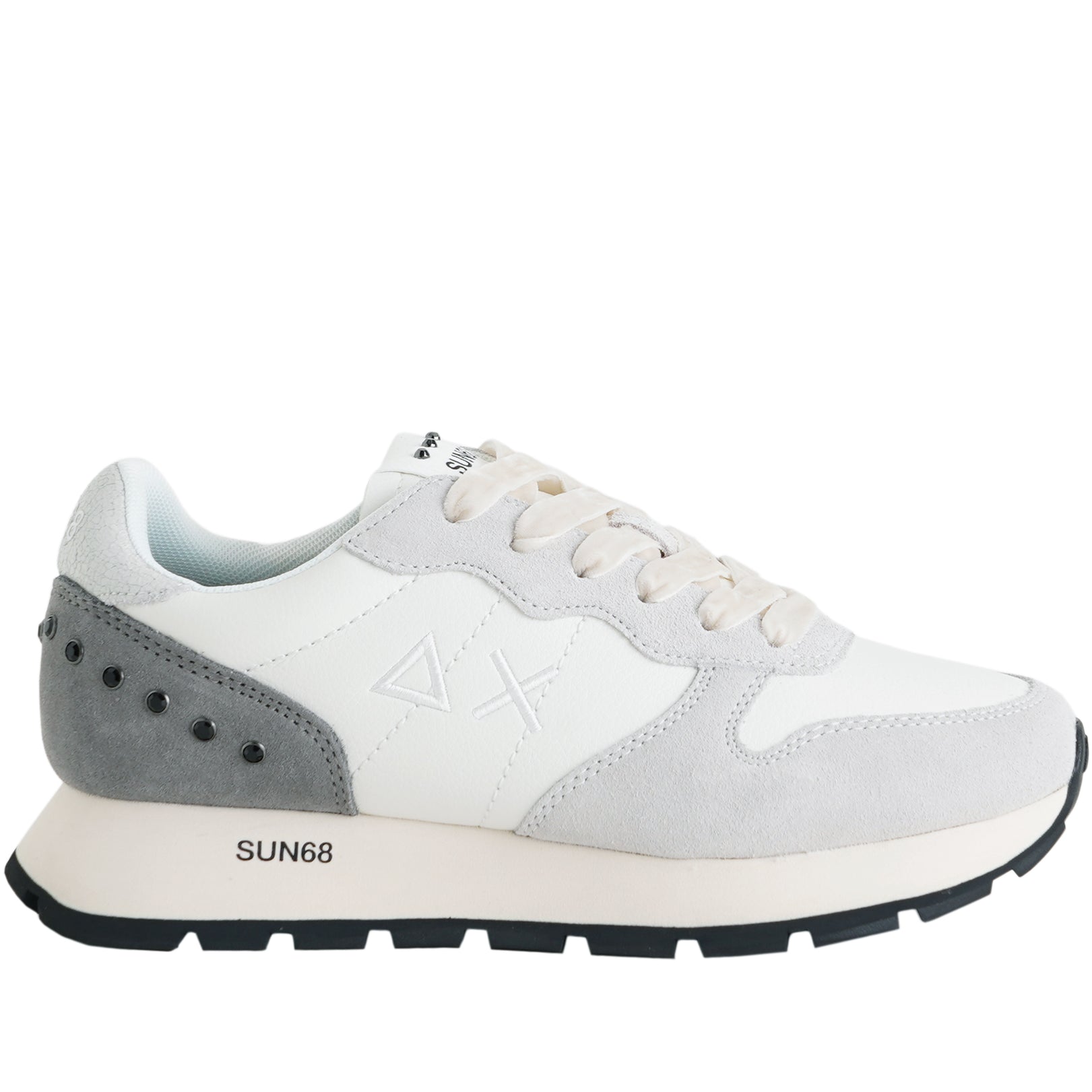 Sneakers SUN68 Ally Studs Bianco/Panna Donna