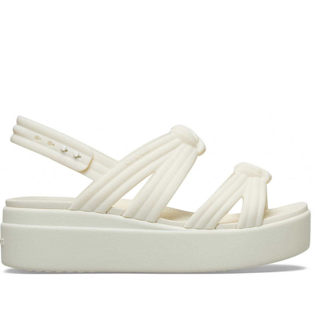 Sandalo Crocs Brooklyn Knot Low Wedge CR.212864 colore Ivory — CROCS