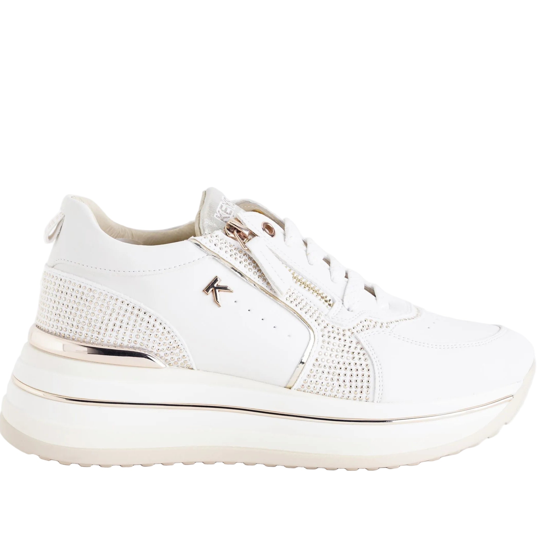 Sneakers Keys K-11820 Offwhite/Gold