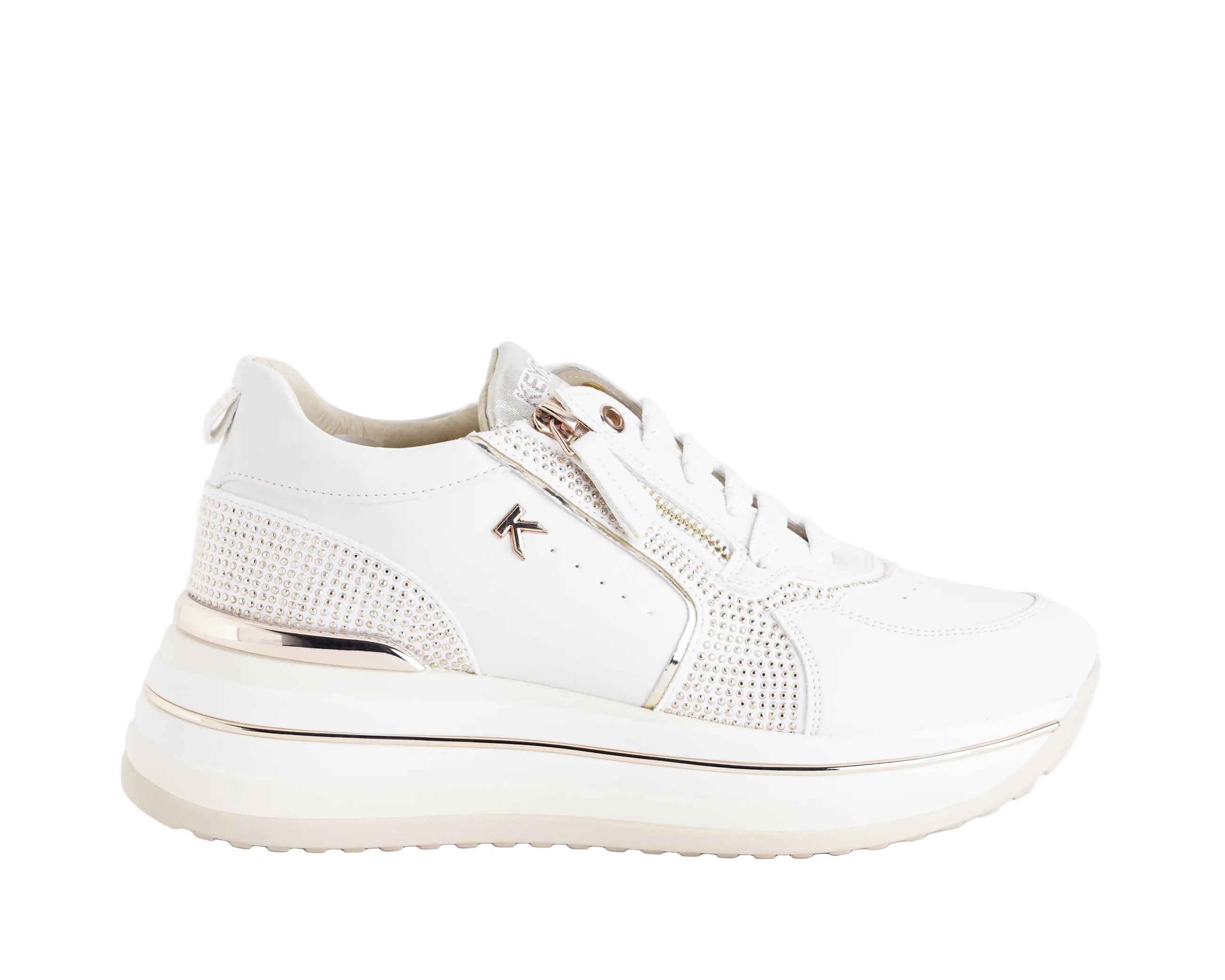 Sneakers Keys K-11820 Offwhite/Gold