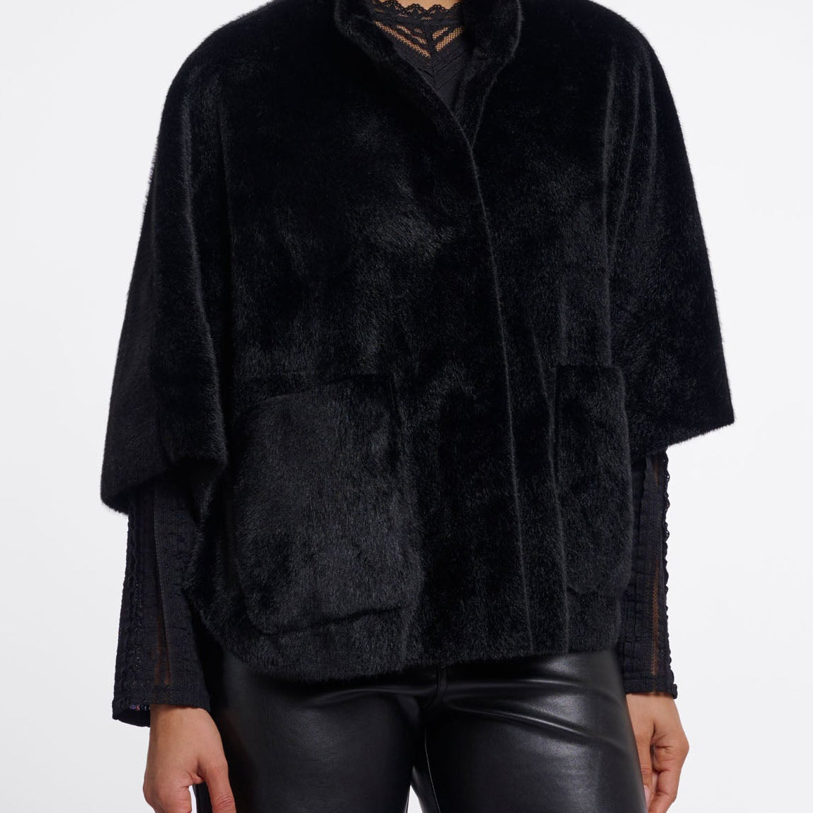 Cappa in pelliccia sintetica Rino&Pelle Dewi.7002611 Donna