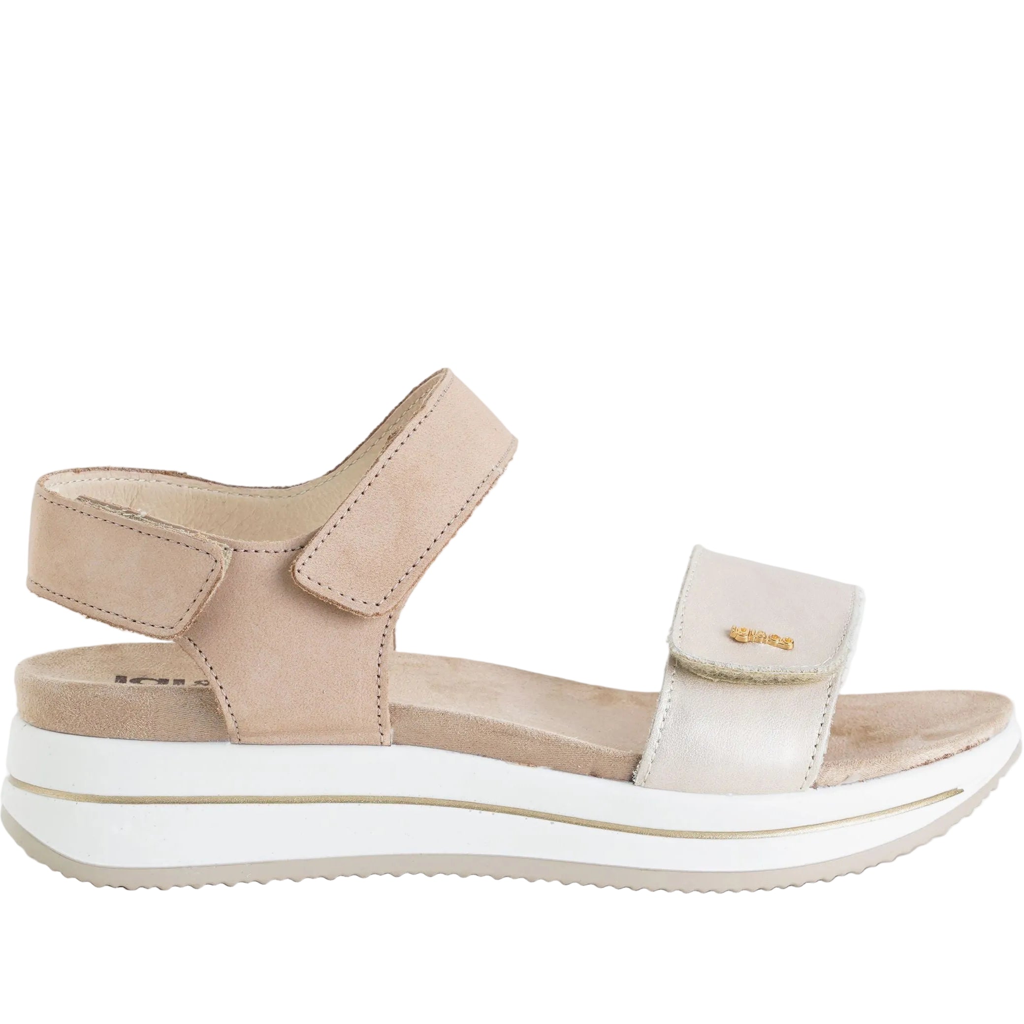 Sandalo con zeppa donna IGI&CO 1174833 colore Platino/Beige – IGI&CO