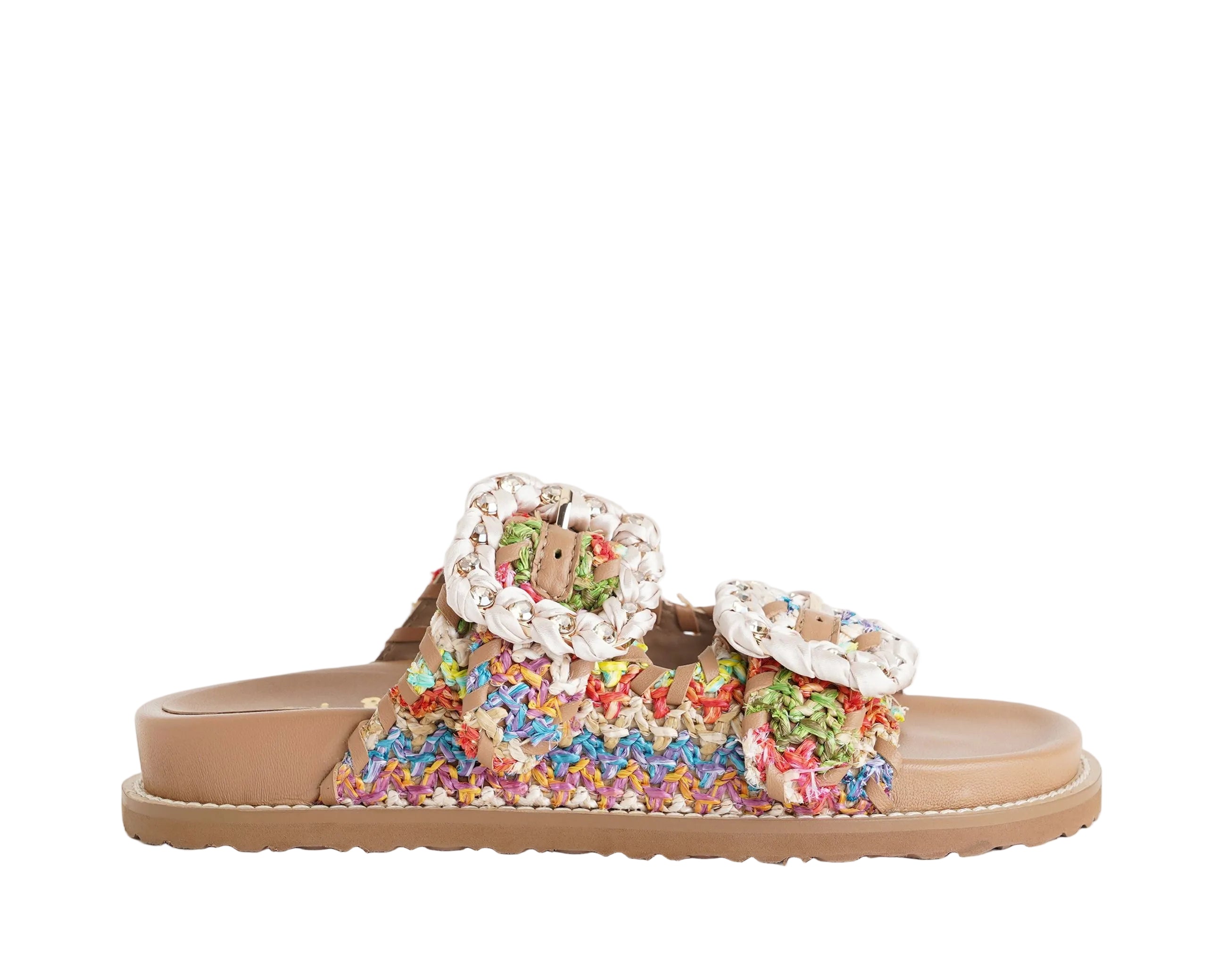 CORAL BLU CB.K226.02 Sandalo in rafia Multicolore